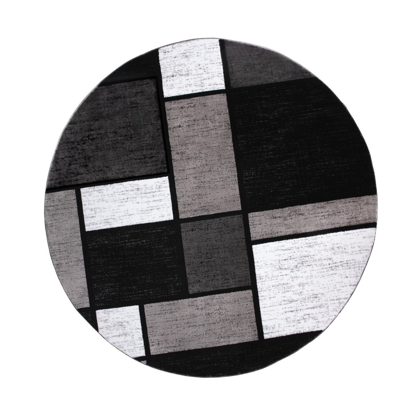 World Rug Gallery Contemporary Modern Boxed Color Block Area Rug