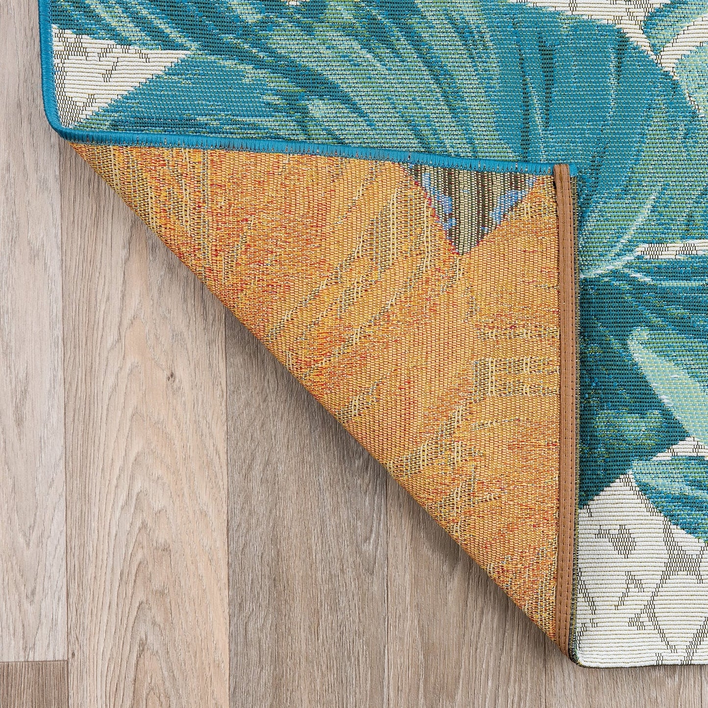 World Rug Gallery – Moderner Teppich für drinnen und draußen mit tropischem Blumenmuster