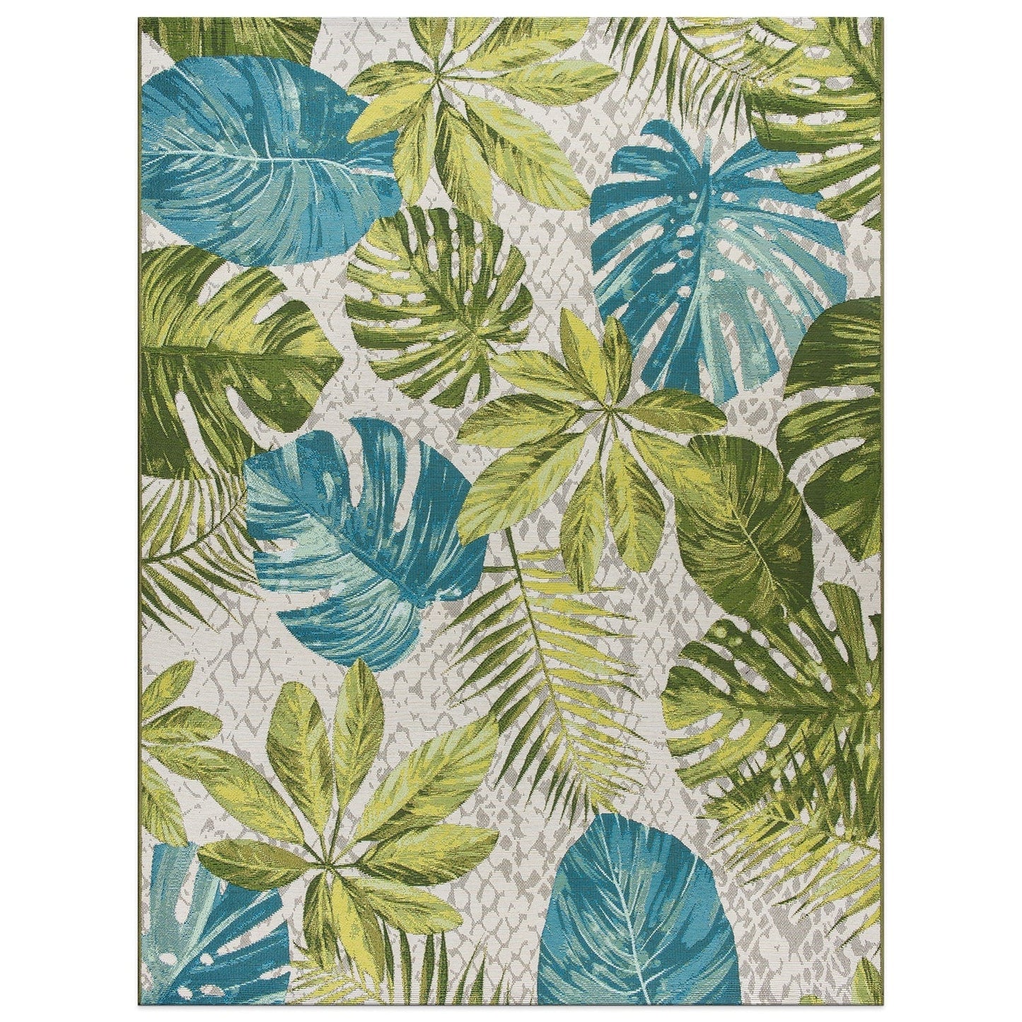 World Rug Gallery – Moderner Teppich für drinnen und draußen mit tropischem Blumenmuster