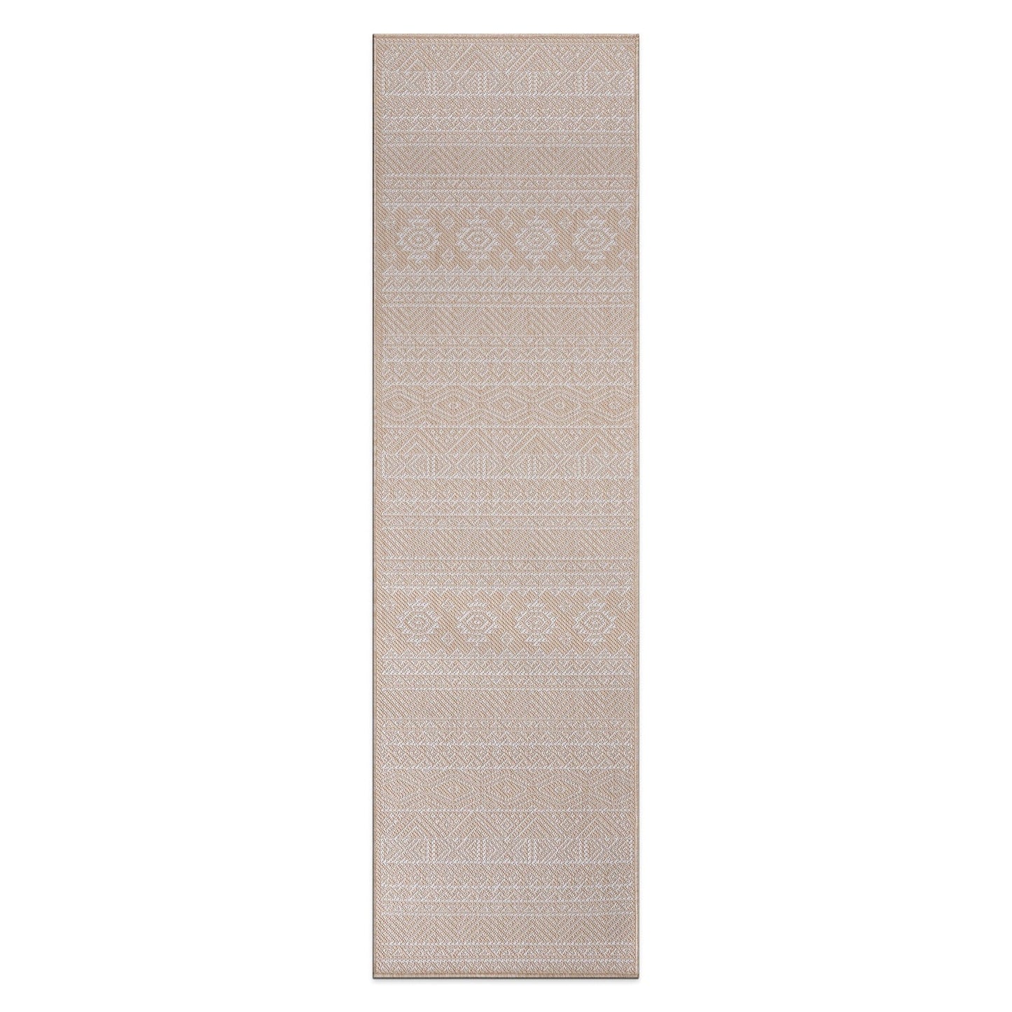 World Rug Gallery Distressed Geometric Bohemian Textured Flat Weave Indoor/Outdoor Area Rug