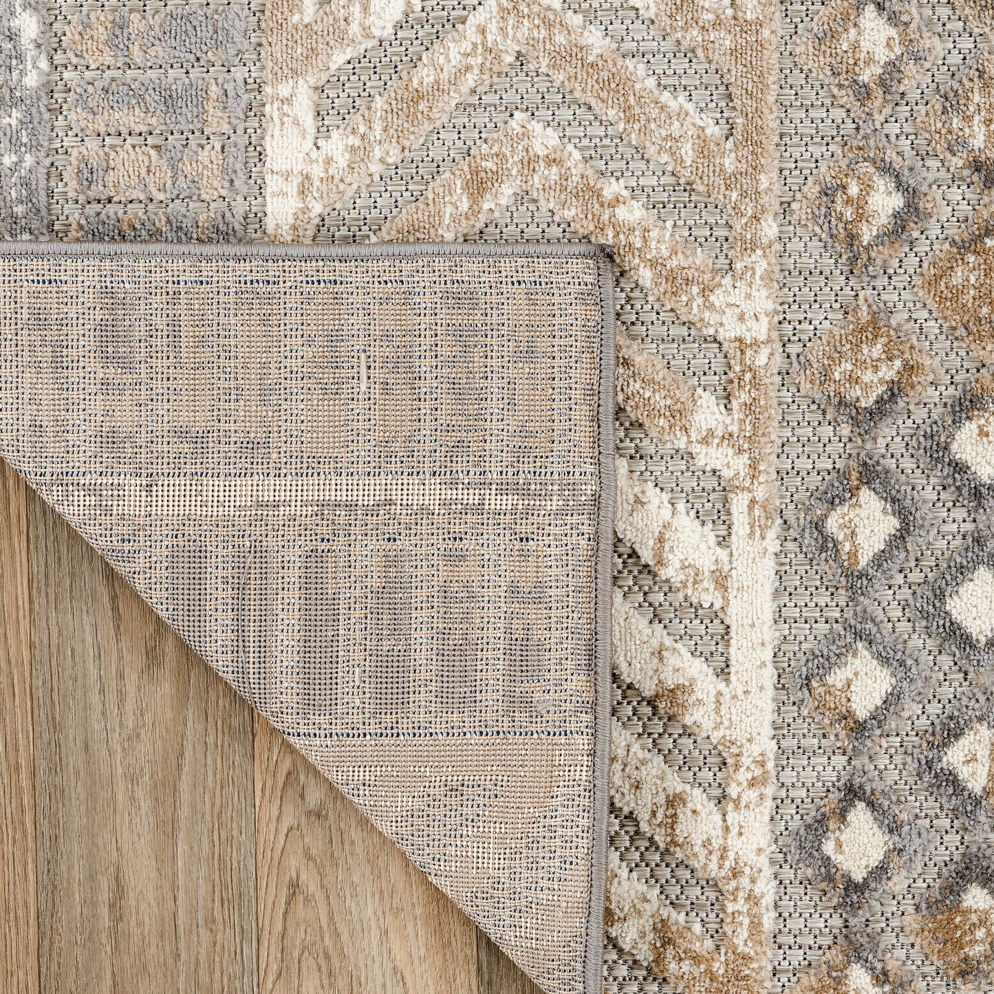 World Rug Gallery Distressed Geometric Indoor/Outdoor Area Rug