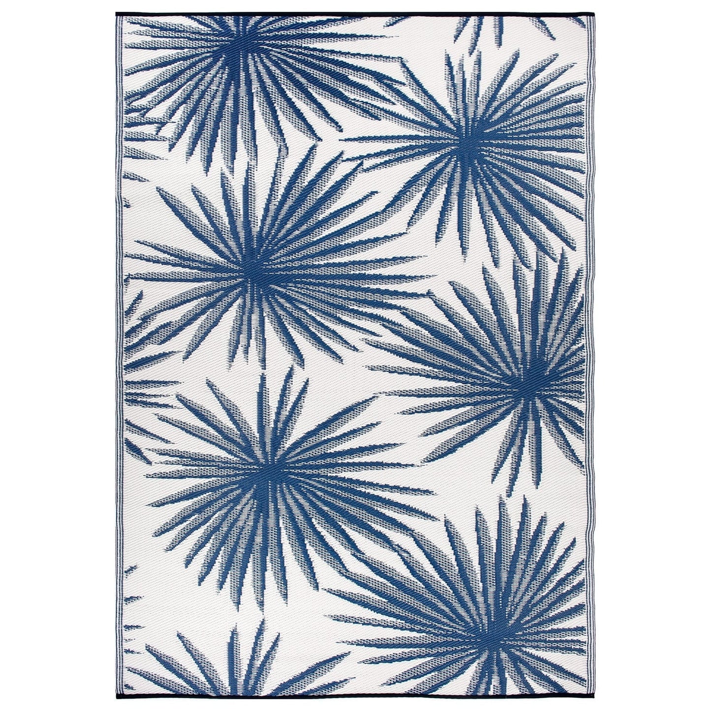World Rug Gallery – Wendbare Outdoor-Teppiche aus recyceltem Kunststoff mit Blumenmuster und tropischem Muster