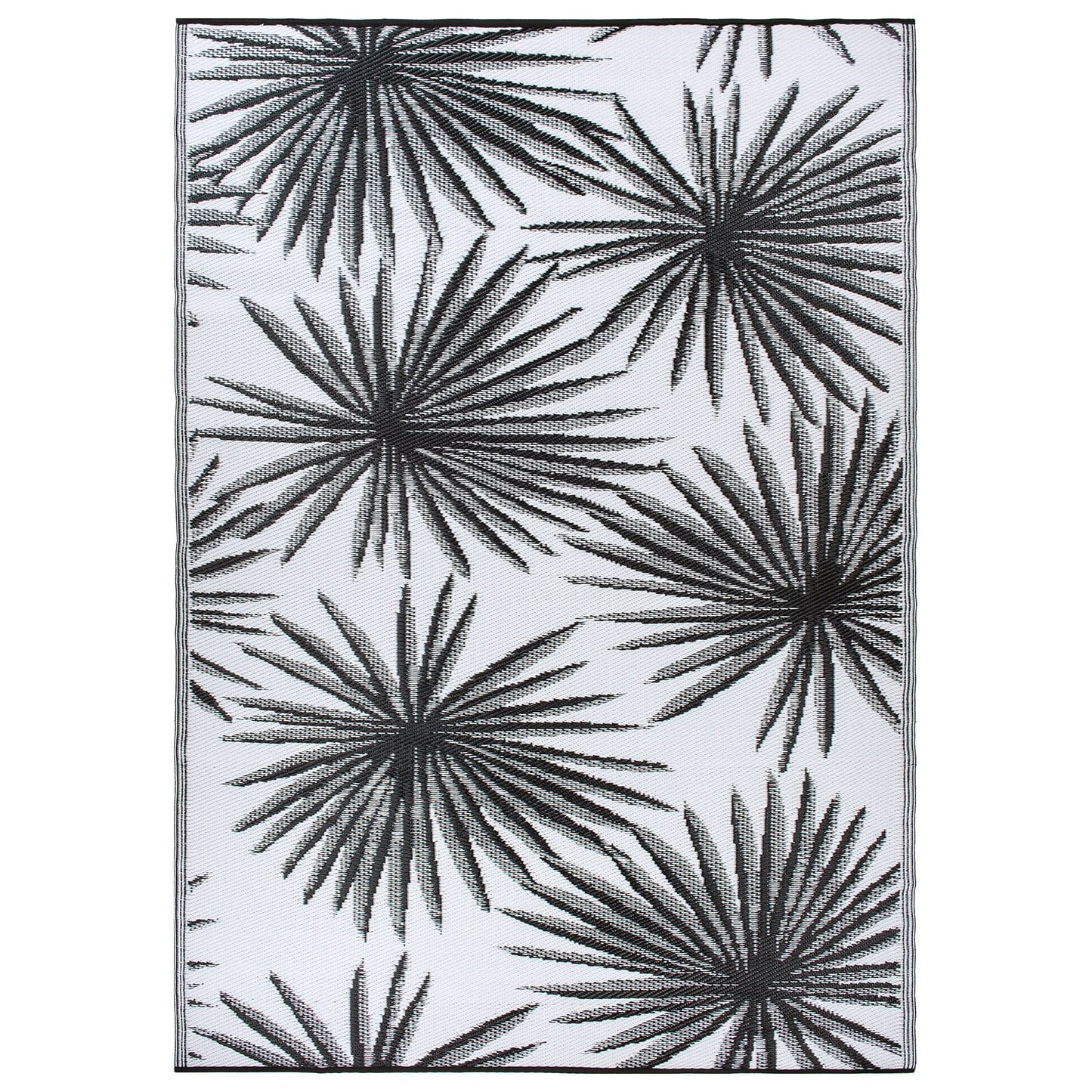 World Rug Gallery – Wendbare Outdoor-Teppiche aus recyceltem Kunststoff mit Blumenmuster und tropischem Muster