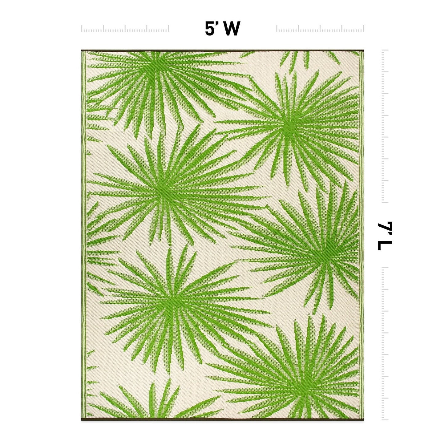 World Rug Gallery – Wendbare Outdoor-Teppiche aus recyceltem Kunststoff mit Blumenmuster und tropischem Muster