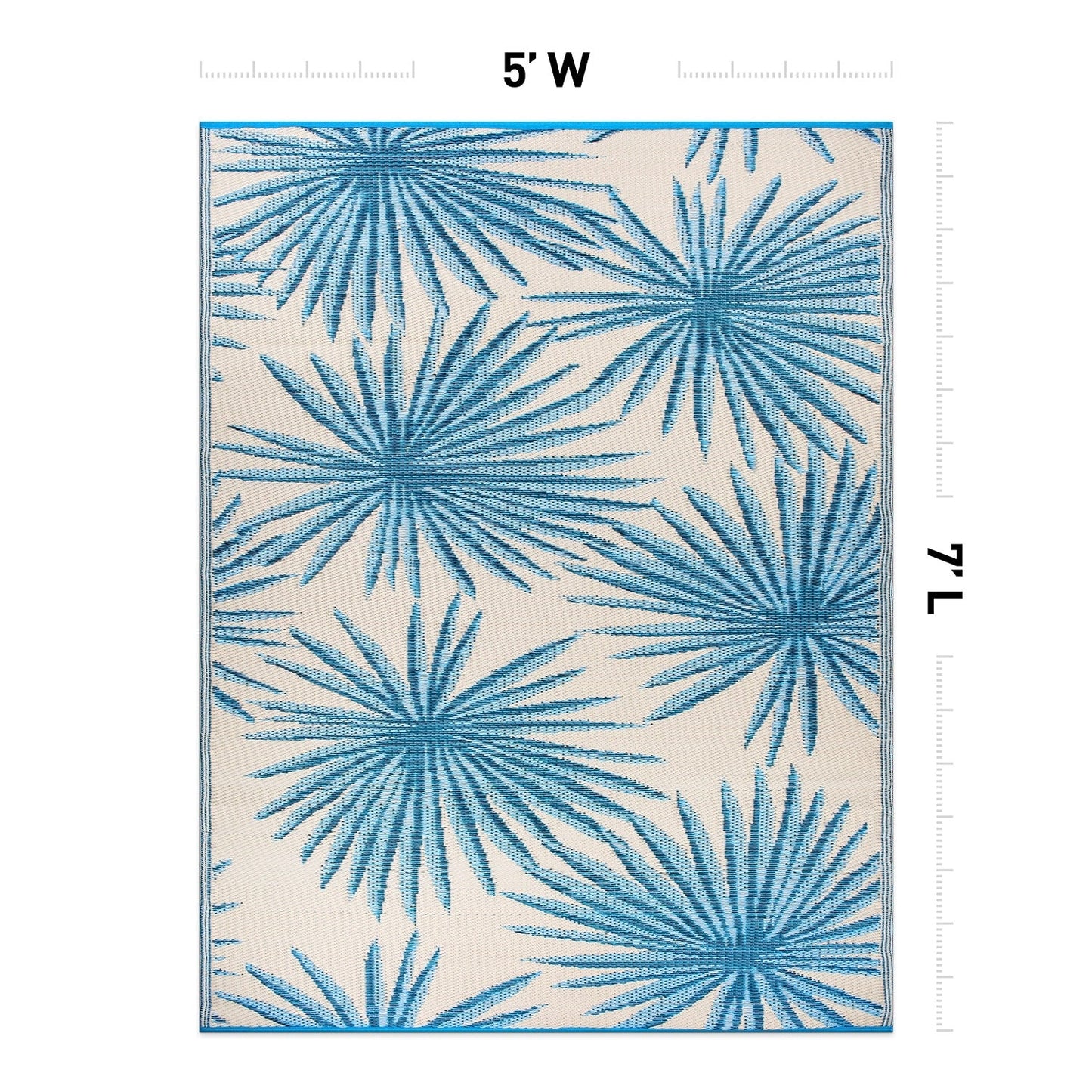 World Rug Gallery – Wendbare Outdoor-Teppiche aus recyceltem Kunststoff mit Blumenmuster und tropischem Muster