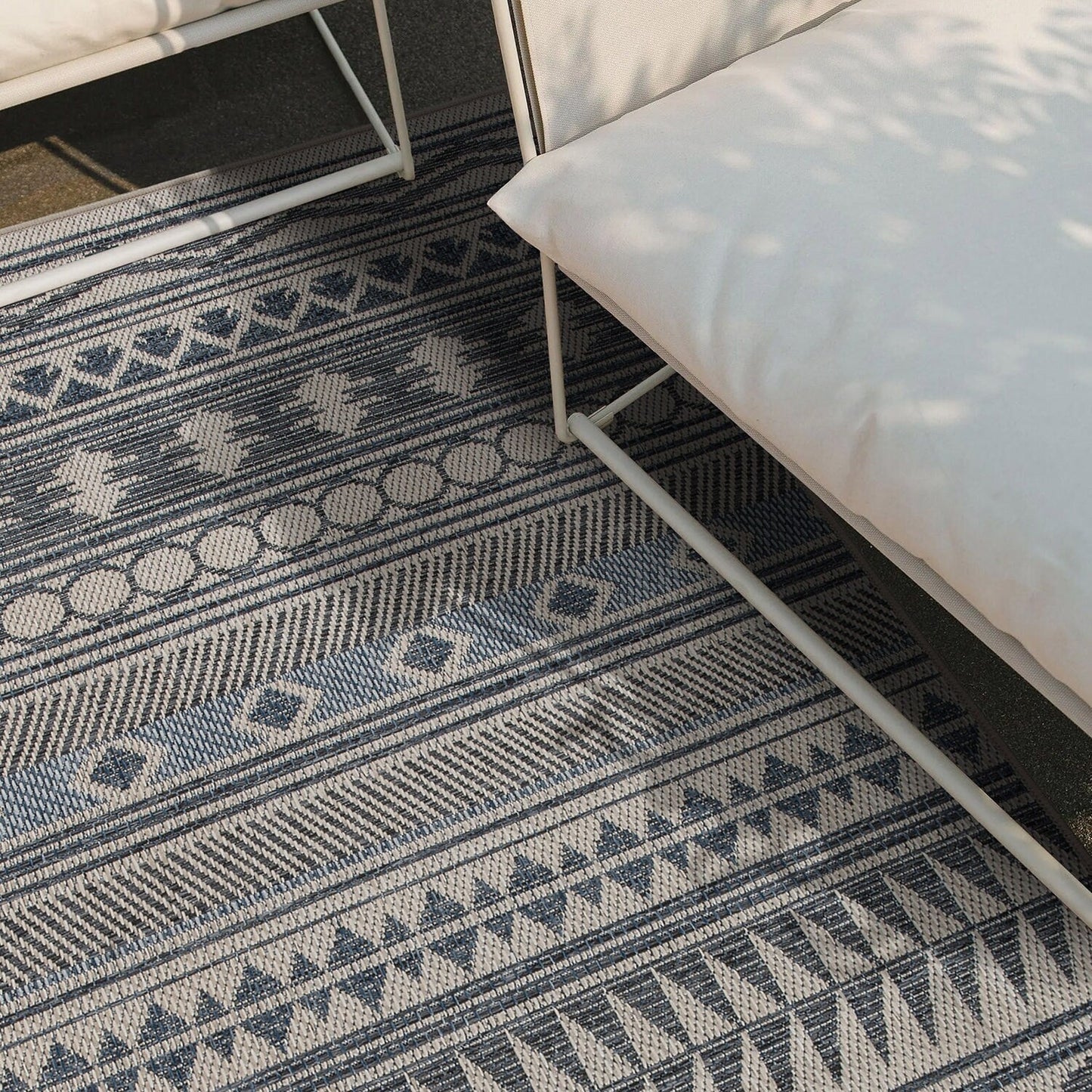 World Rug Gallery Moderner Bohemian Global Teppich für drinnen und draußen
