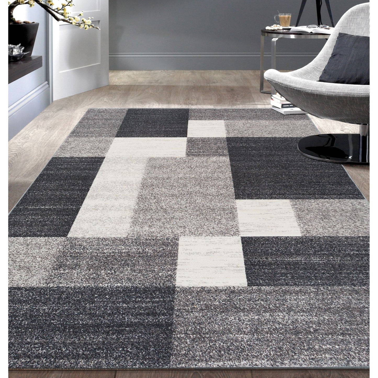 World Rug Gallery Rutschfester Teppich im modernen Boxen-Design