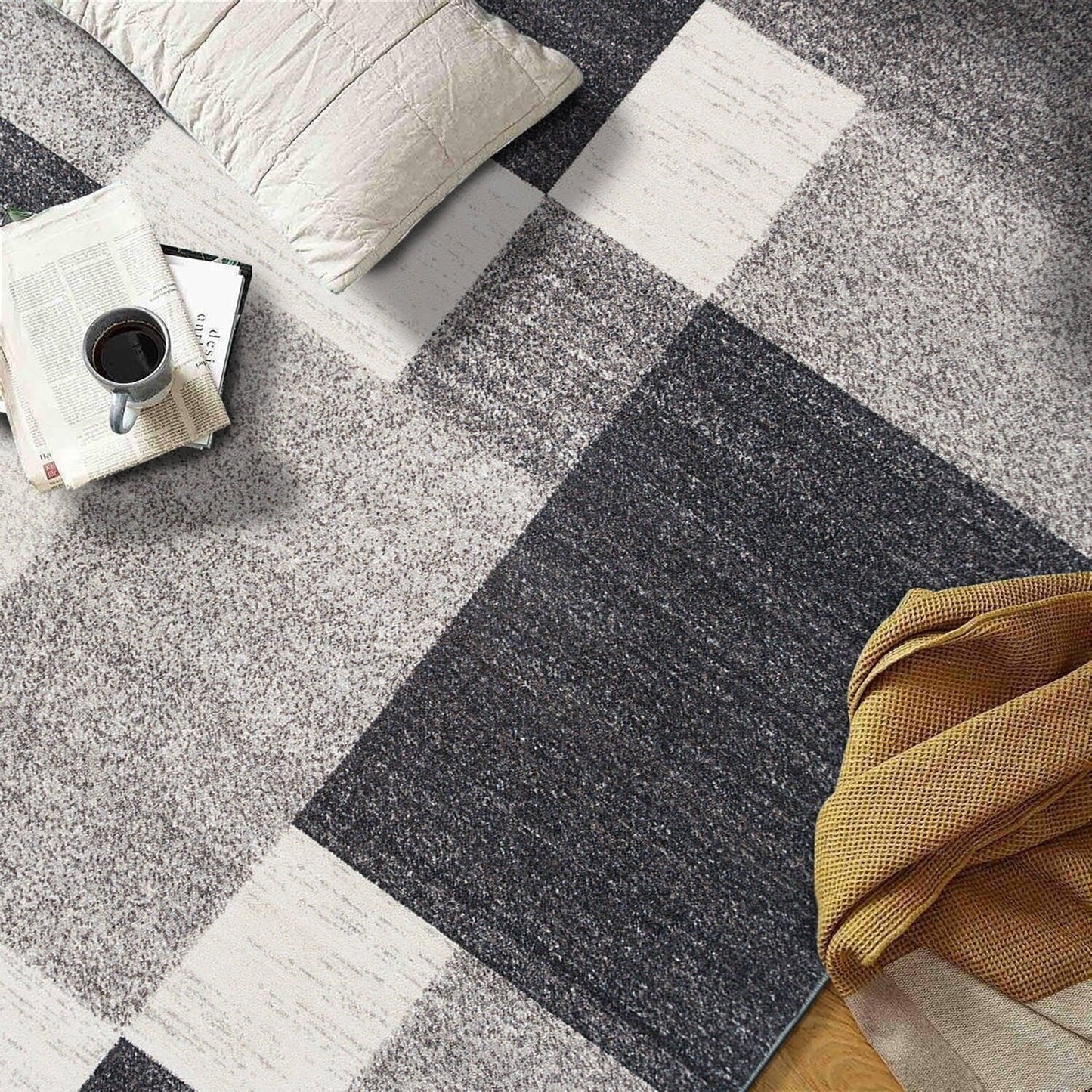 World Rug Gallery Rutschfester Teppich im modernen Boxen-Design