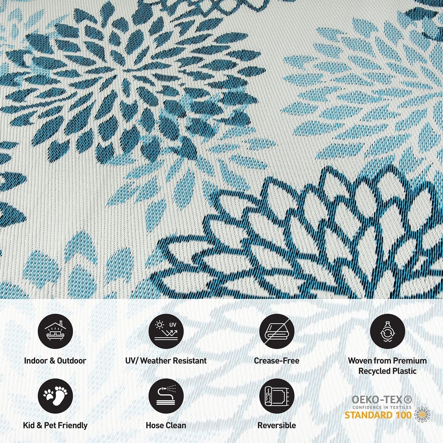 World Rug Gallery – Moderne, florale Aloha-Wendeteppiche aus recyceltem Kunststoff