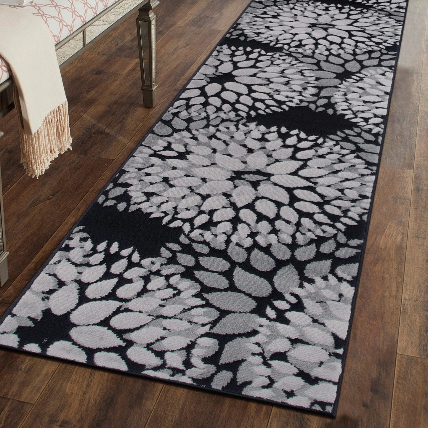 World Rug Gallery Moderner Teppich mit floralen Kreisen