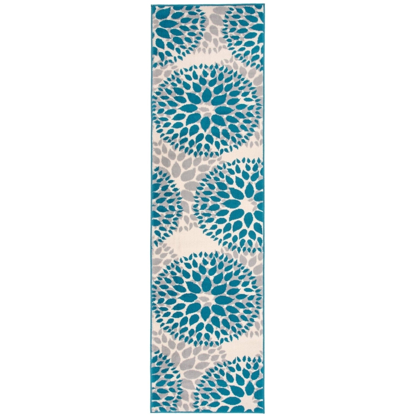 World Rug Gallery Moderner Teppich mit floralen Kreisen