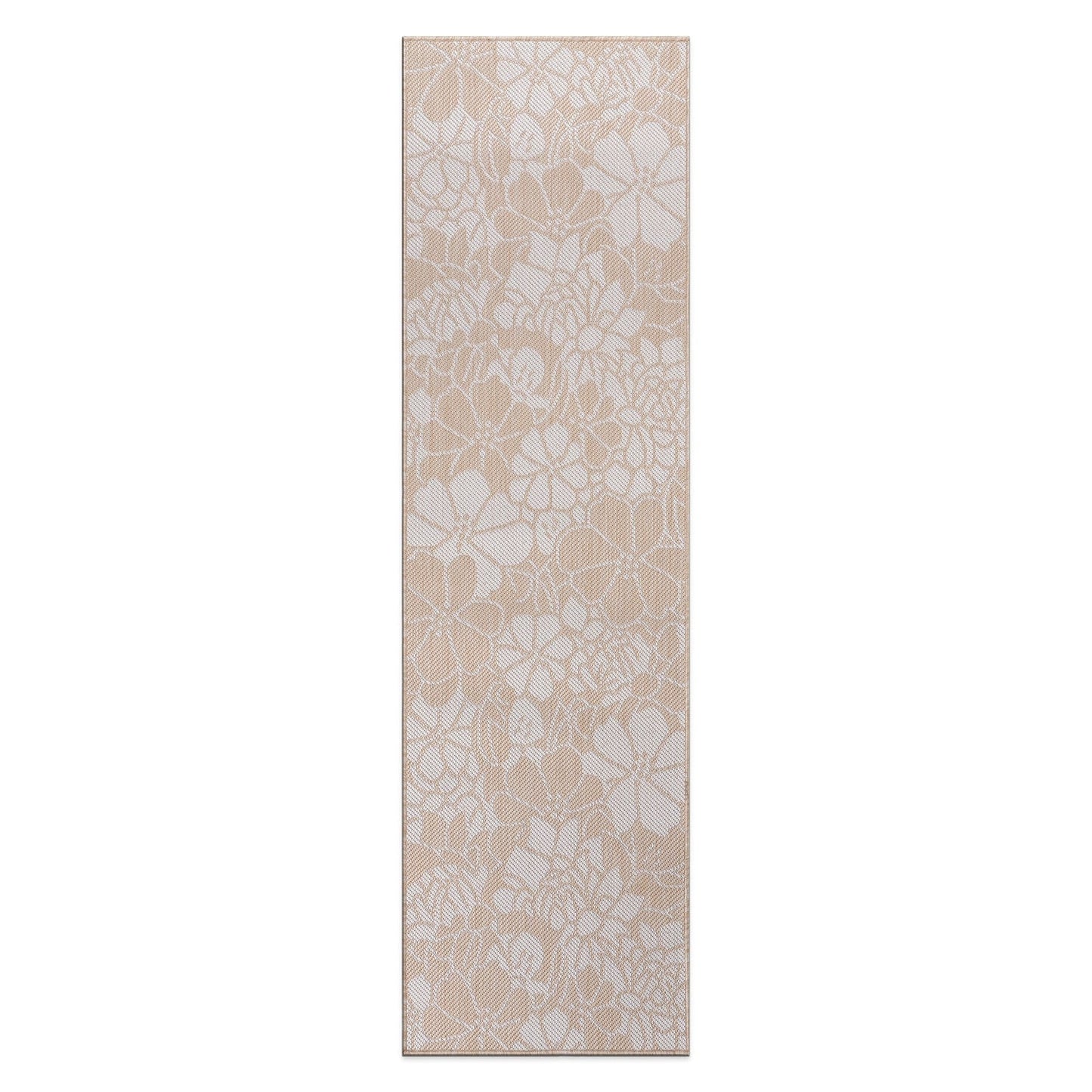 World Rug Gallery Modern Floral Flowers Textured Flat Weave Indoor/Outdoor Area Rug