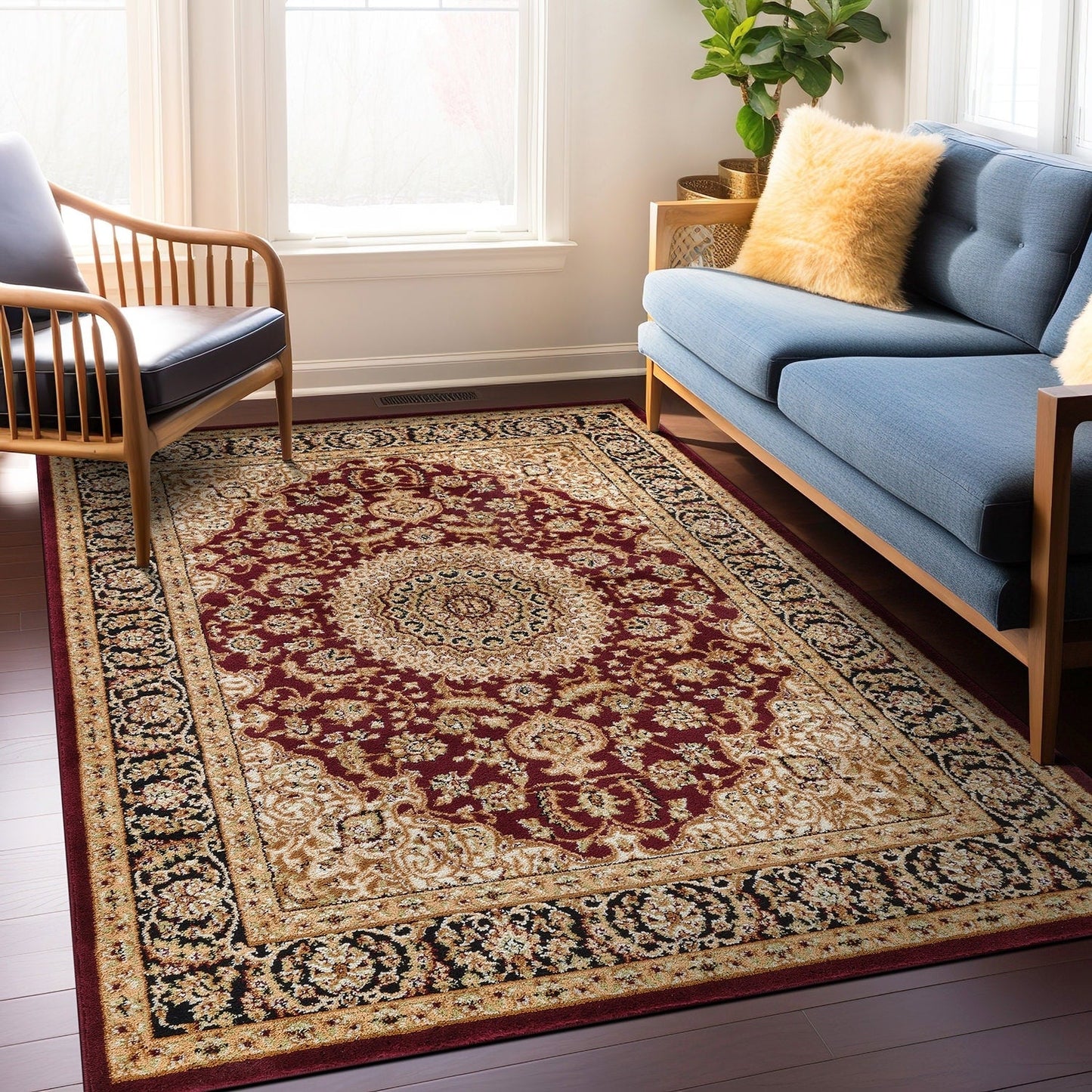 World Rug Gallery Traditioneller orientalischer Medaillon-Teppich