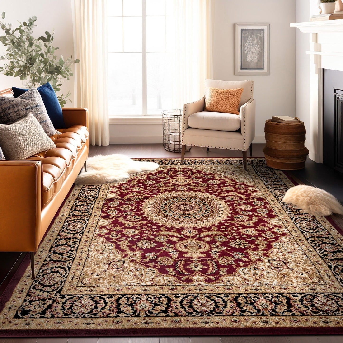 World Rug Gallery Traditioneller orientalischer Medaillon-Teppich