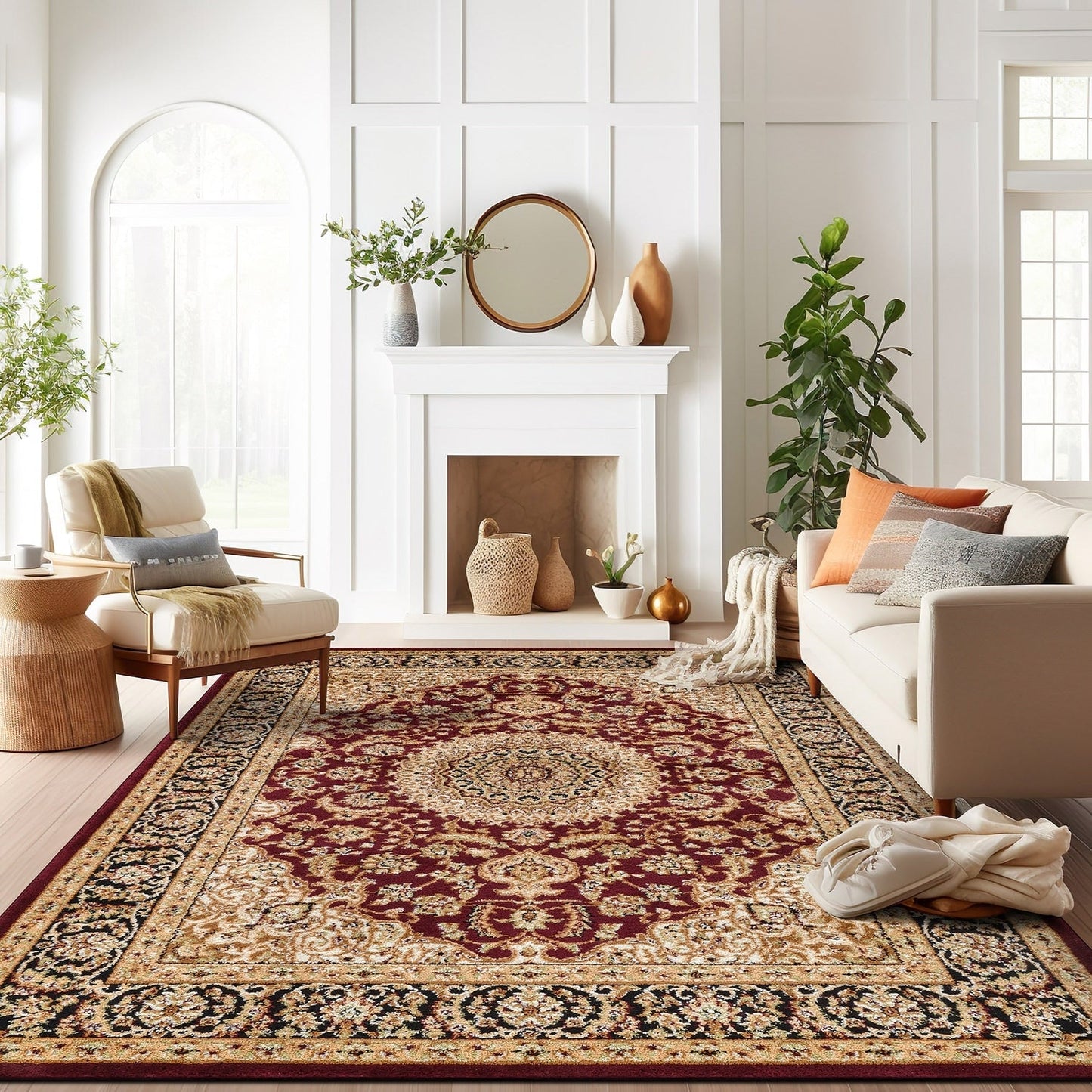 World Rug Gallery Traditioneller orientalischer Medaillon-Teppich