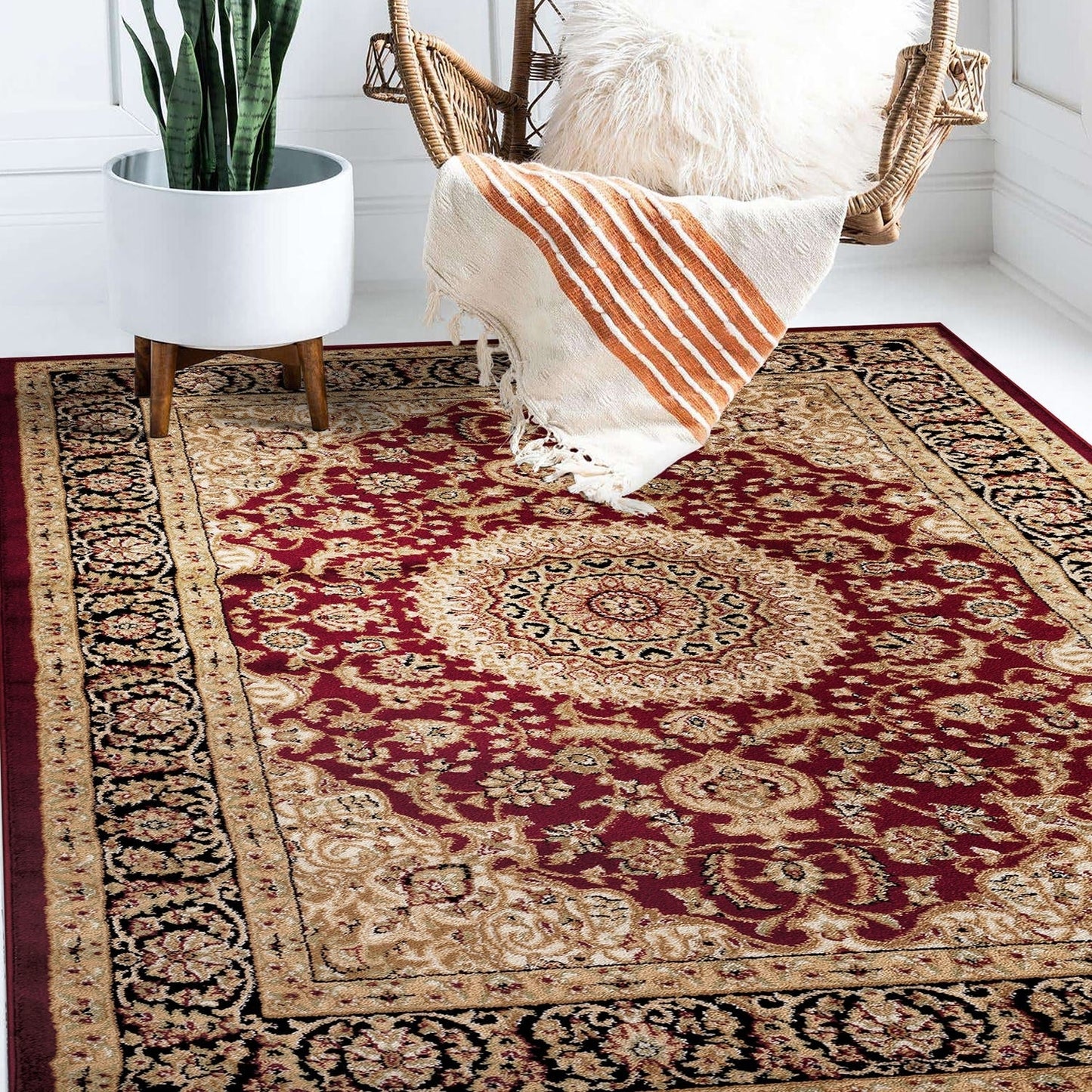 World Rug Gallery Traditioneller orientalischer Medaillon-Teppich