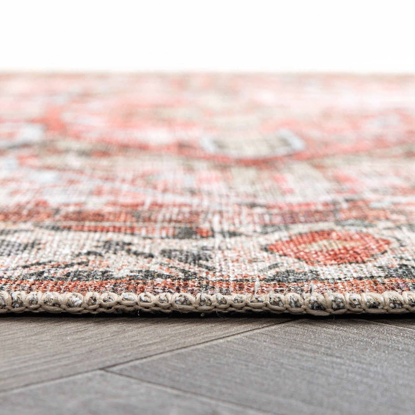 World Rug Gallery Vintage Boho Medallion Machine Washable Non Slip Area Rug