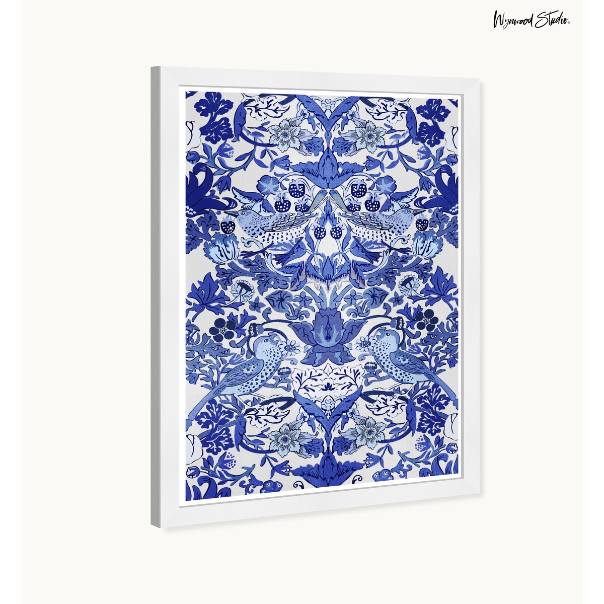 Wynwood Studio Tropical Collage Blau gerahmte tropische Chinoiserie-Kunstdrucke