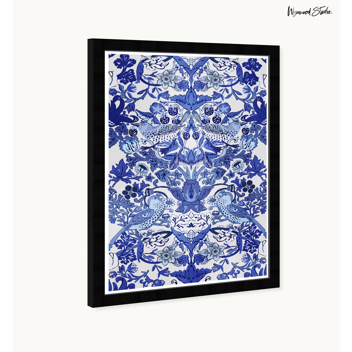 Wynwood Studio Tropical Collage Blau gerahmte tropische Chinoiserie-Kunstdrucke