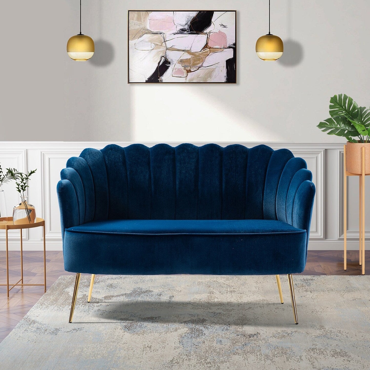 Xabier 52''Loveseat with Flower Shaped Back Design