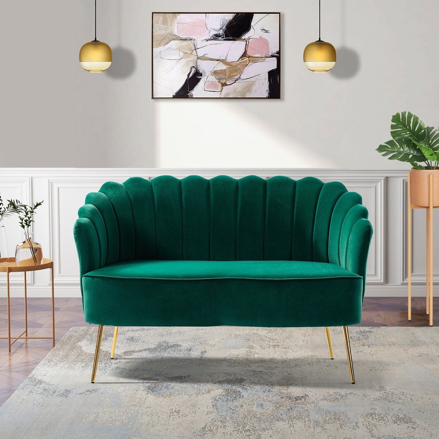 Xabier 52''Loveseat with Flower Shaped Back Design