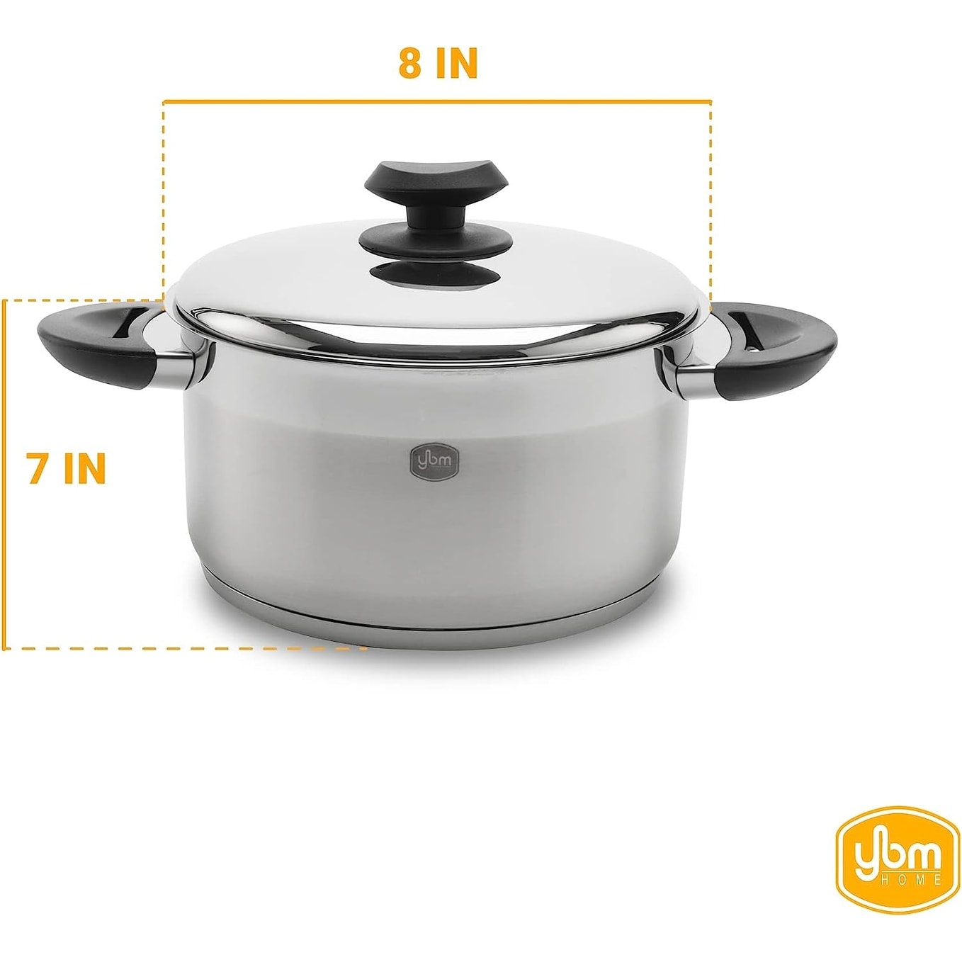 YBM Home Professional Chef's Suppentopf aus Edelstahl 18/10, induktionsgeeignet