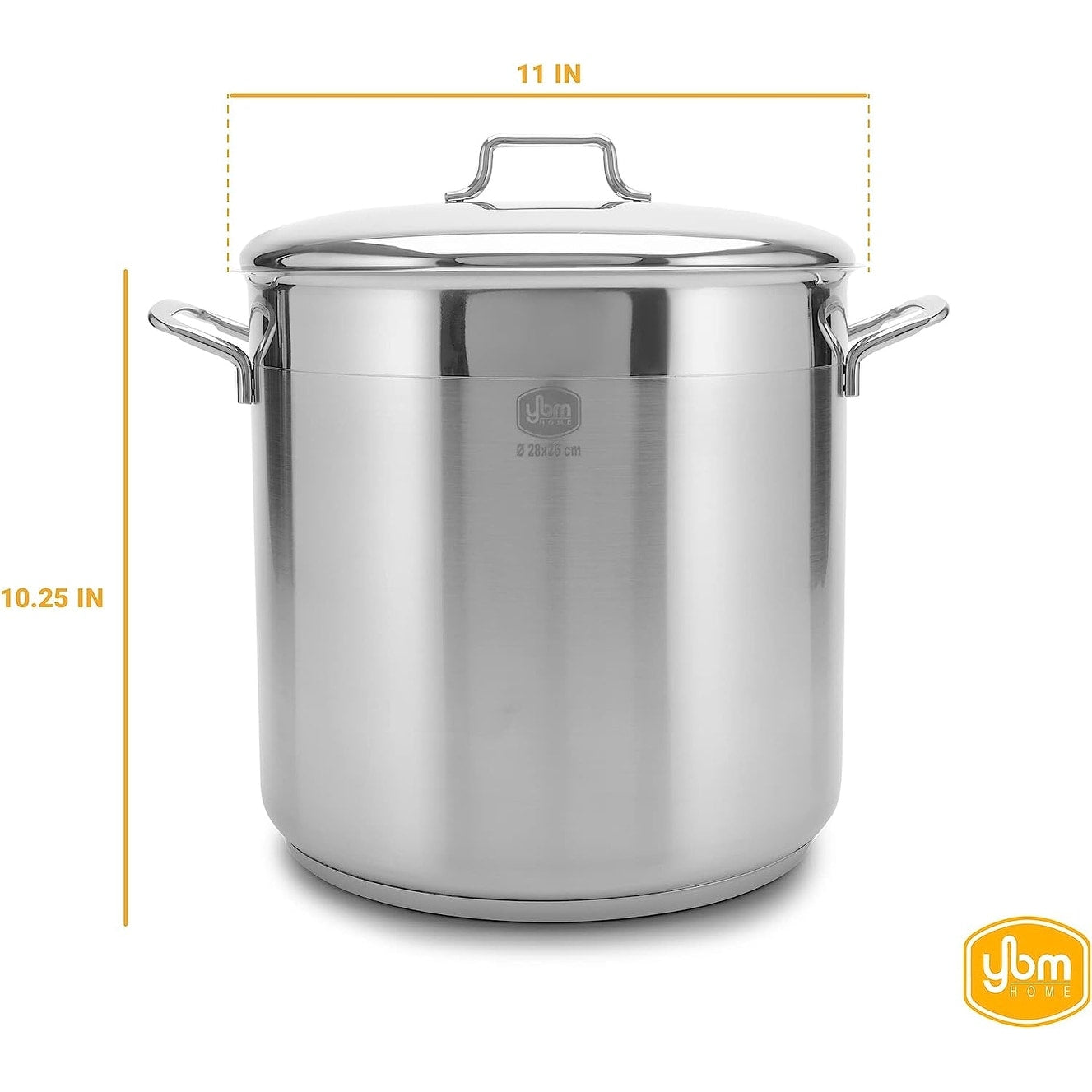 YBM Home Professional Chef's Suppentopf aus Edelstahl 18/10, induktionsgeeignet