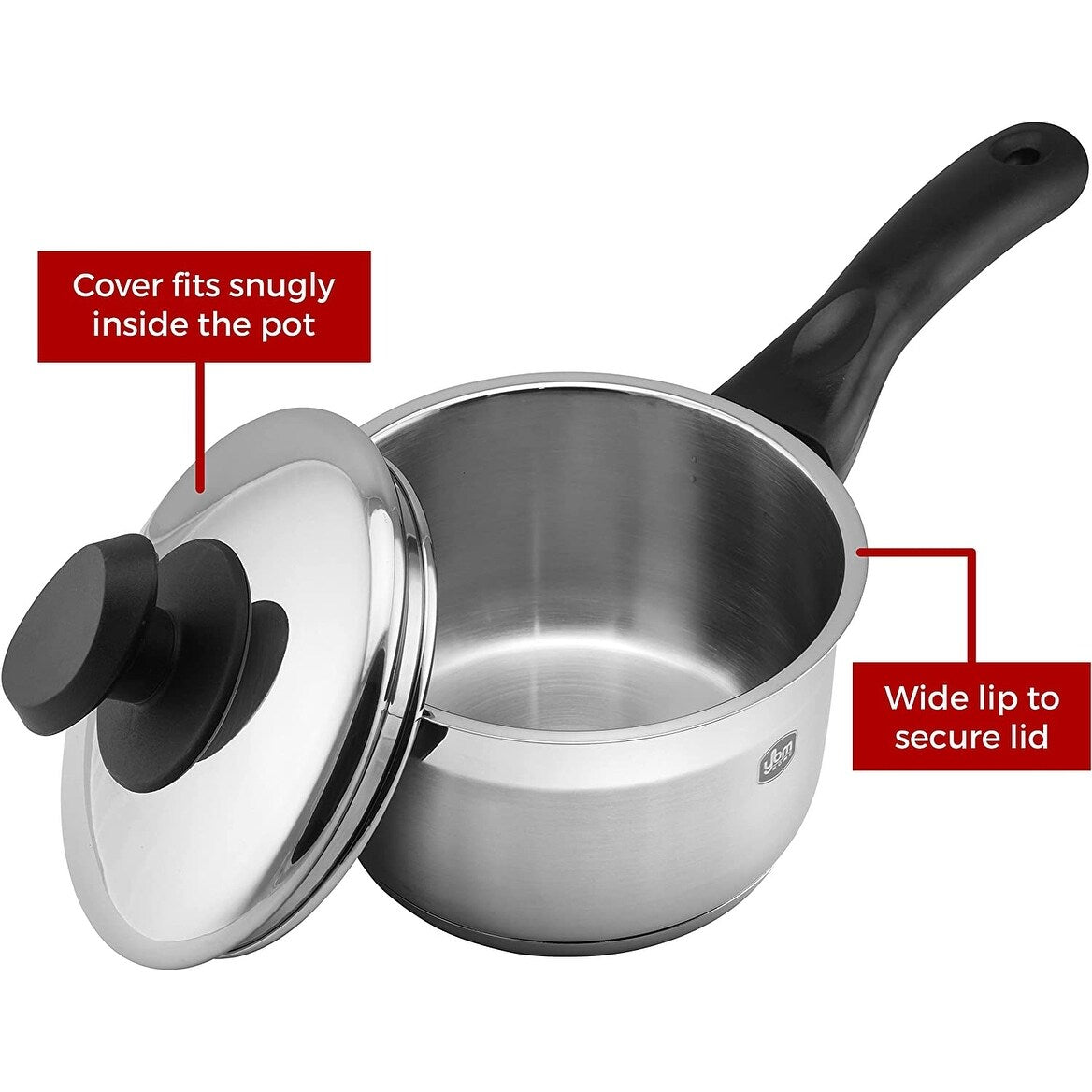YBM Home Professional Chef's Suppentopf aus Edelstahl 18/10, induktionsgeeignet