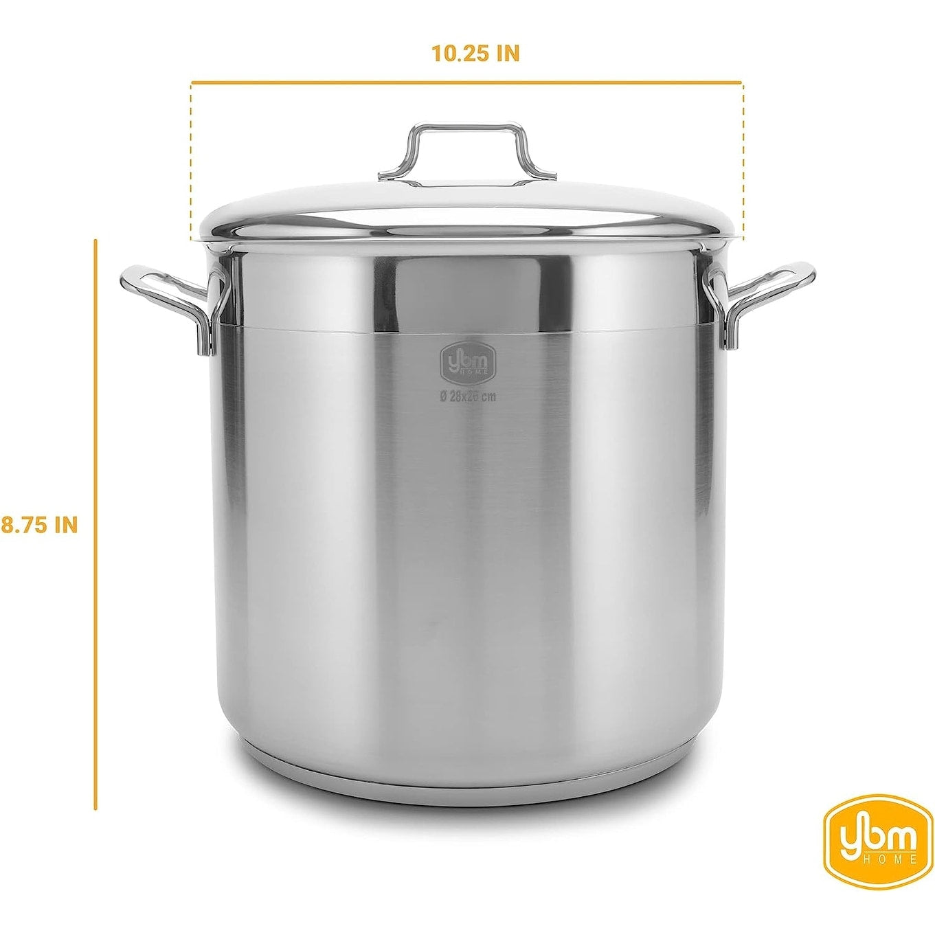 YBM Home Professional Chef's Suppentopf aus Edelstahl 18/10, induktionsgeeignet