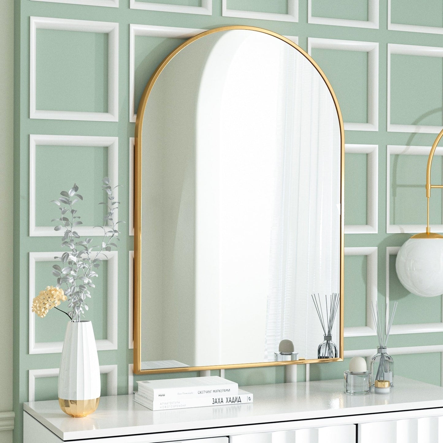 YVANLA Arch Badezimmer-Kosmetikspiegel zur Wandmontage