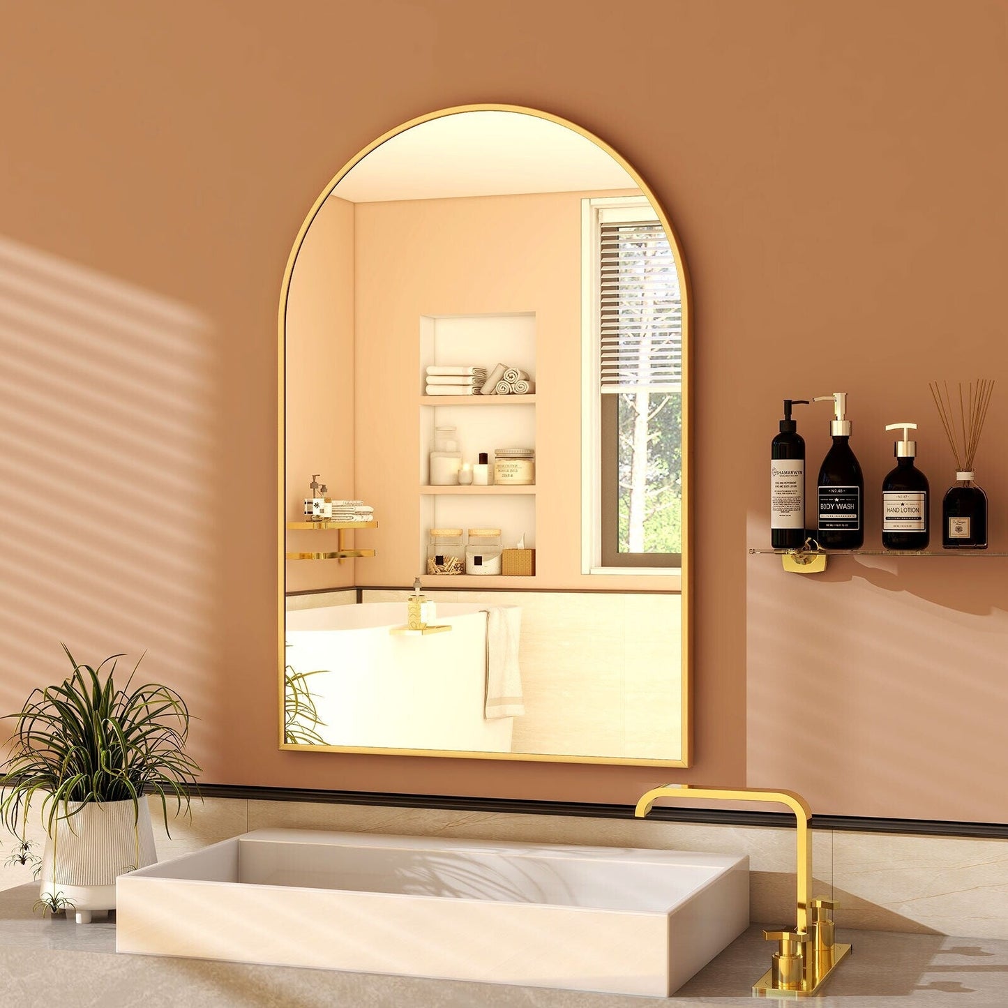 YVANLA Arch Badezimmer-Kosmetikspiegel zur Wandmontage
