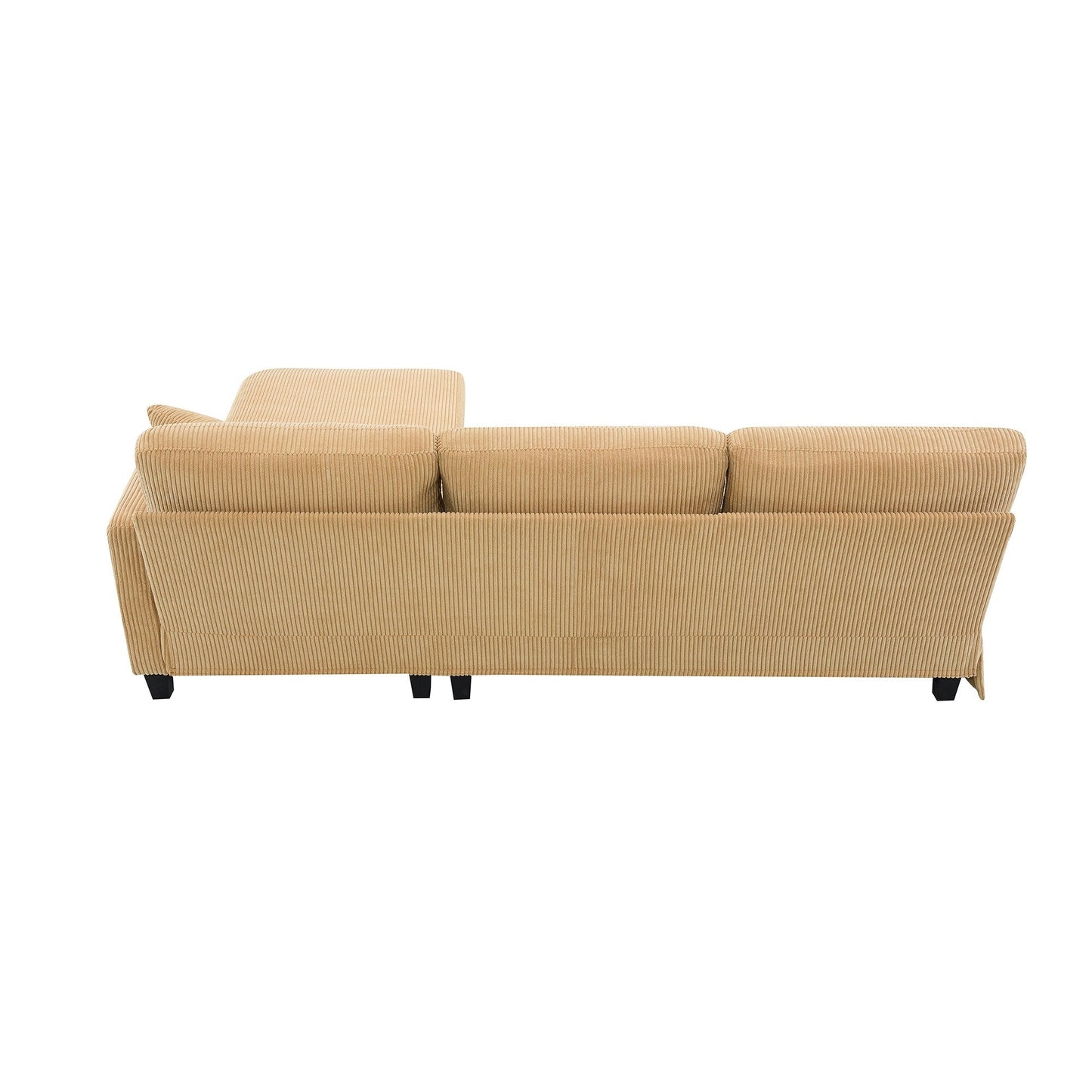 Yellow 87 L-förmiges 3-Sitzer-Sofa mit wendbarer Chaiselongue und 3 Kissen, platzsparendes Design für das Wohnzimmer