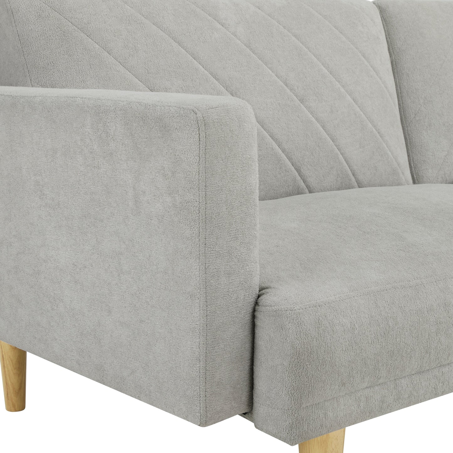 Yellow Snowflake Velvet Futon Sofa Bed