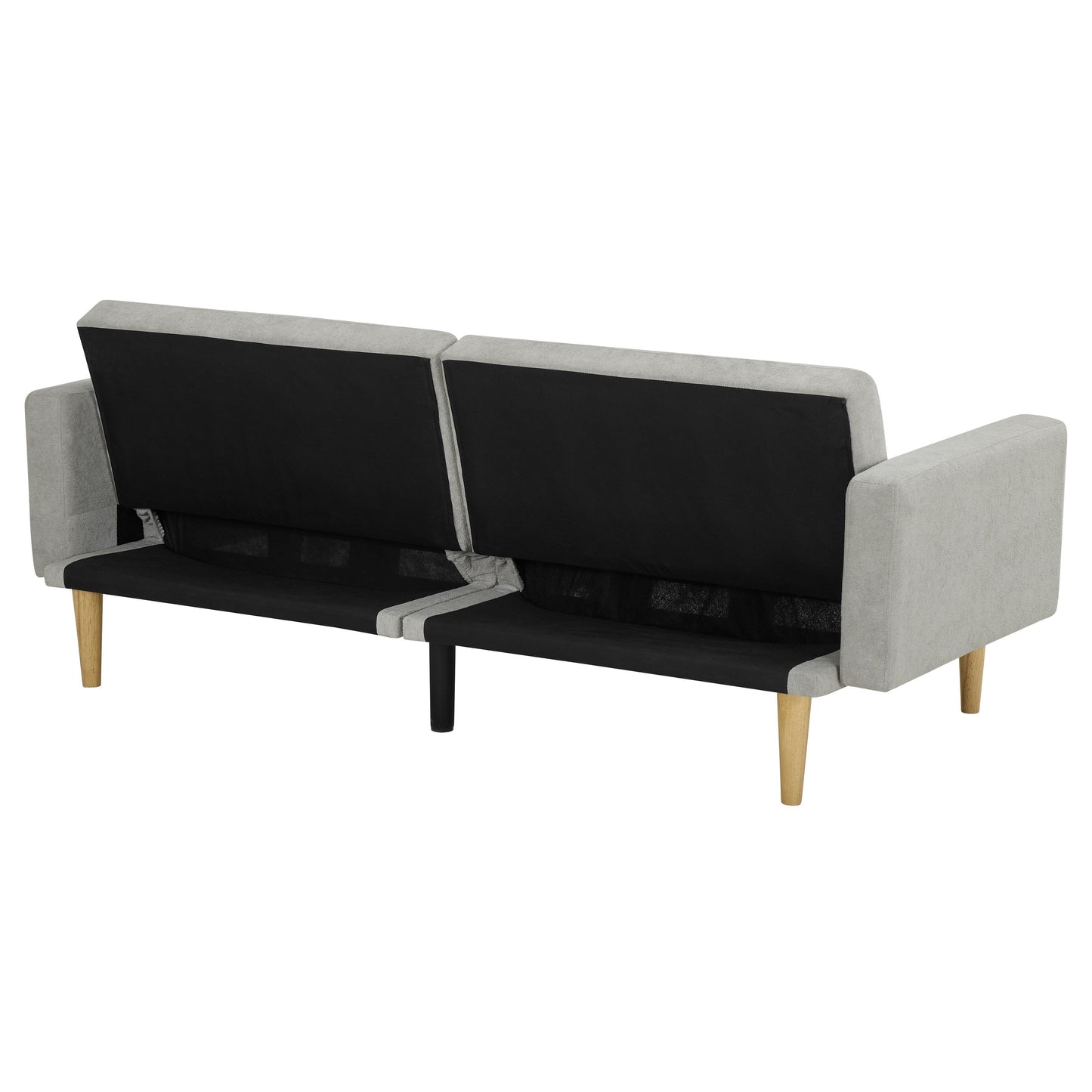 Yellow Snowflake Velvet Futon Sofa Bed