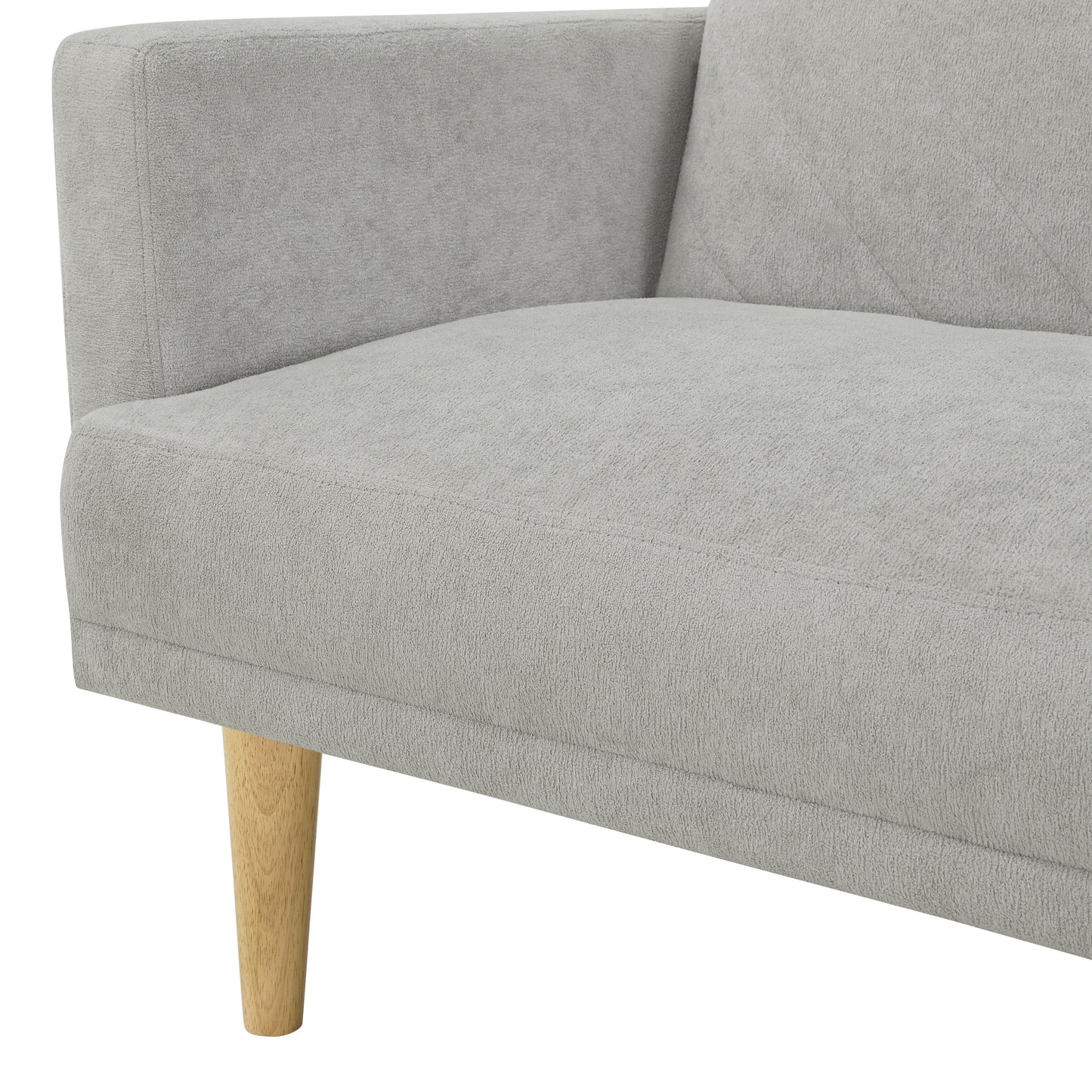 Yellow Snowflake Velvet Futon Sofa Bed