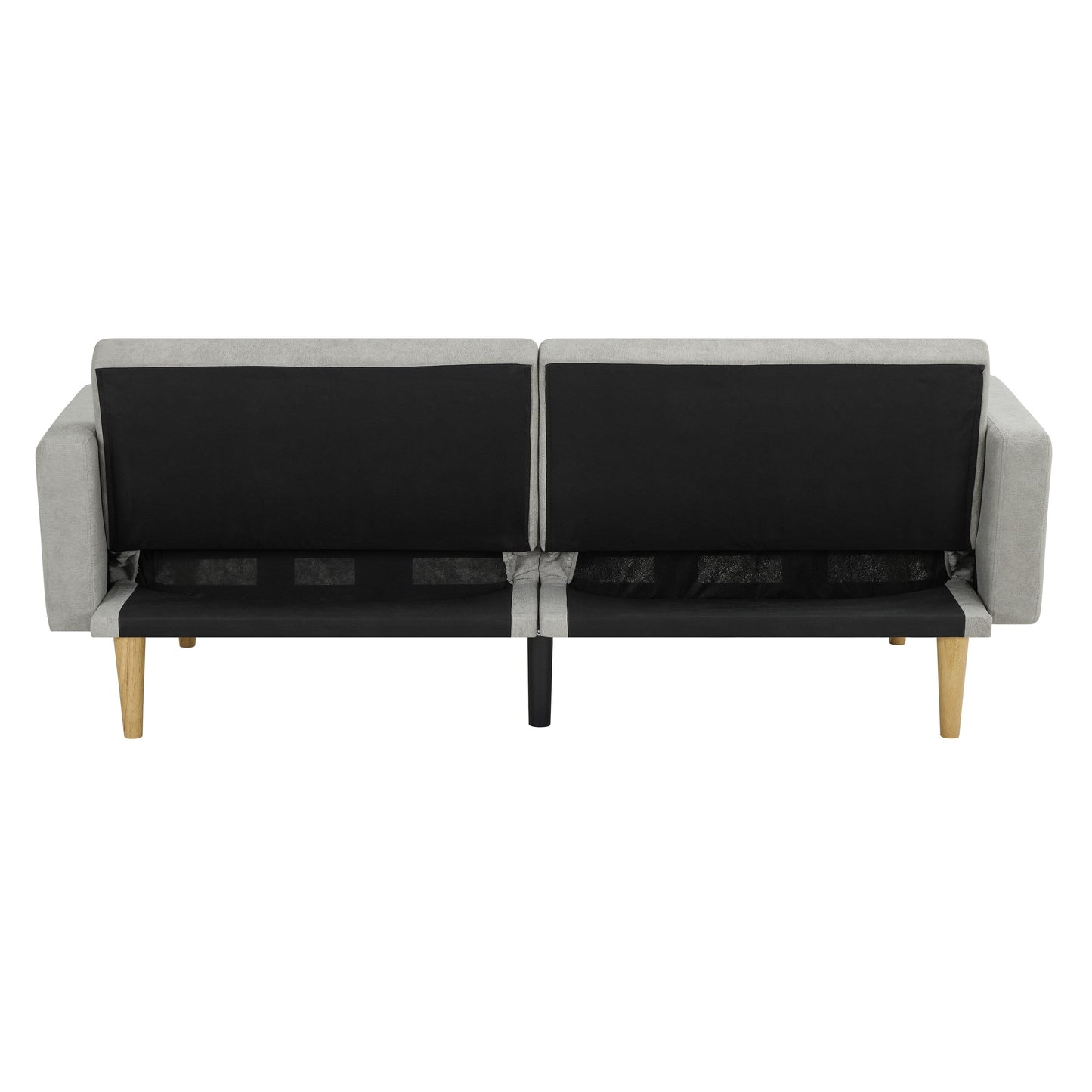 Yellow Snowflake Velvet Futon Sofa Bed