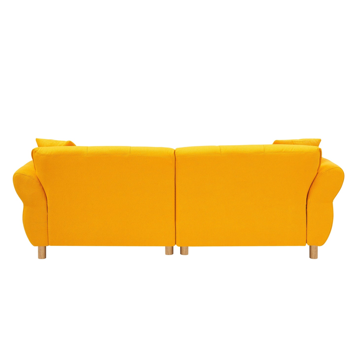 Yellow Teddy Upholstered 3-seater Sofa with Matching Pillows
