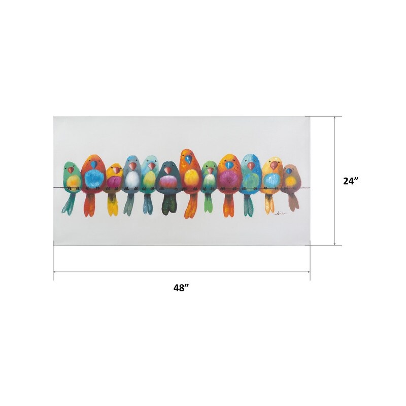Yosemite Home Decor „Birds on a Wire I“, original handgemaltes Wandbild, mehrfarbig