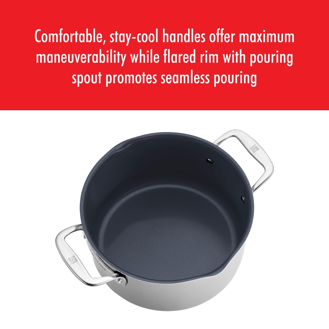 ZWILLING Clad CFX Dutch Oven, 6 qt, Edelstahl, Keramik, antihaftbeschichtet