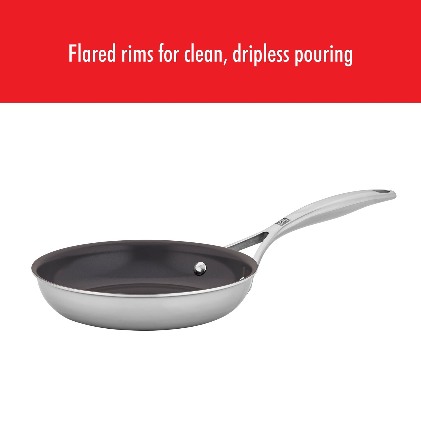 ZWILLING Energy Plus 2-teiliges Bratpfannenset aus Edelstahl mit Keramik-Antihaftbeschichtung, 10 Zoll und 12 Zoll