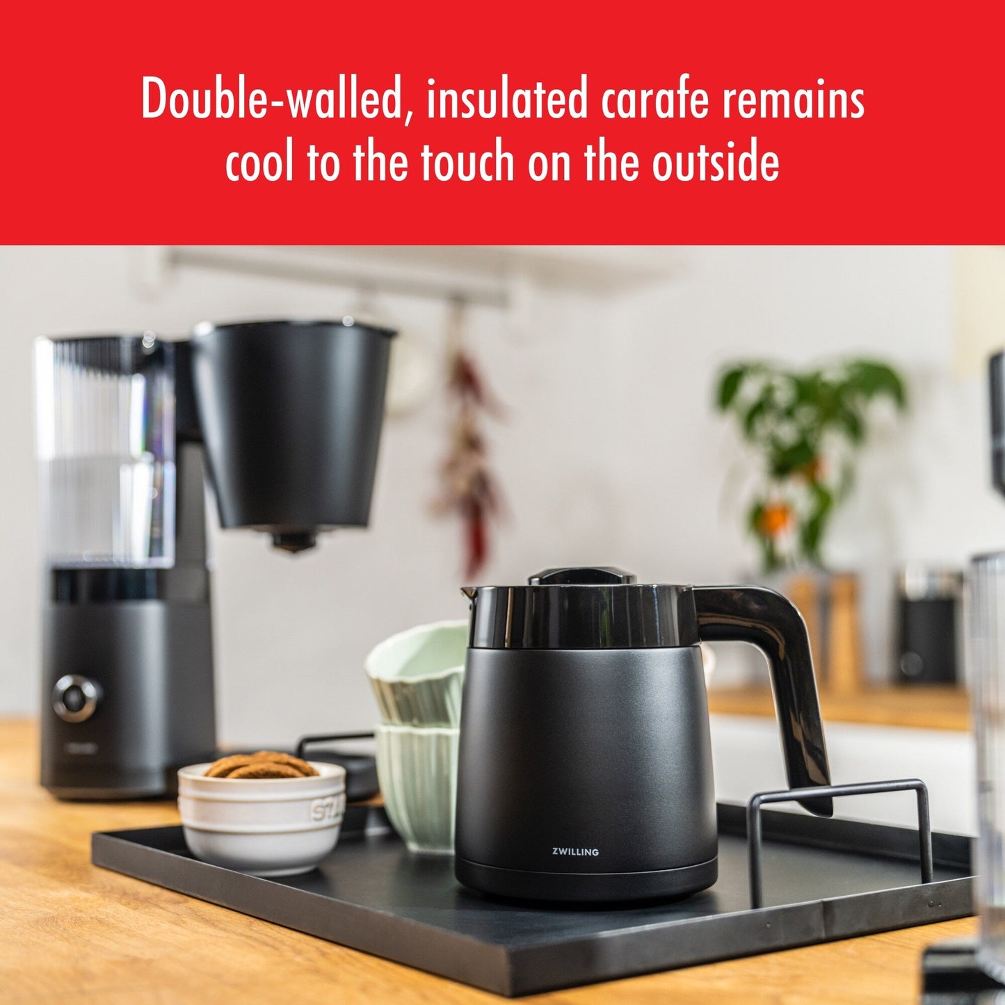 Zwilling Enfinigy Filterkaffeemaschine mit Thermokaraffe für 10 Tassen, ausgezeichnet mit dem SCA Golden Cup Standard – 2,5 qt
