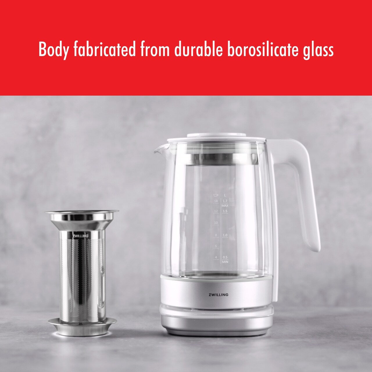 ZWILLING Enfinigy Glas-Wasserkocher - 1,7 l