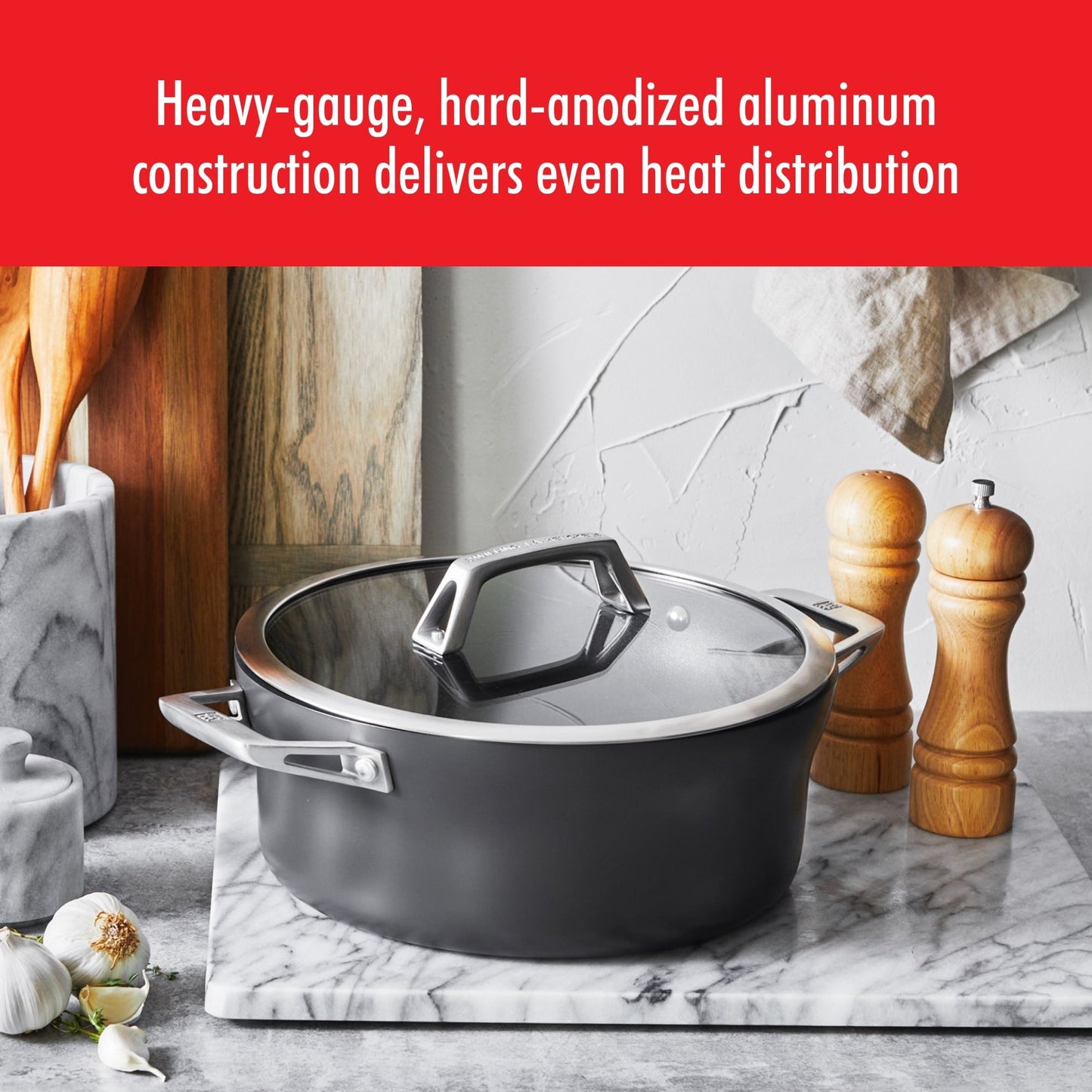 ZWILLING Motion Dutch Oven aus hartanodisiertem Aluminium mit Antihaftbeschichtung