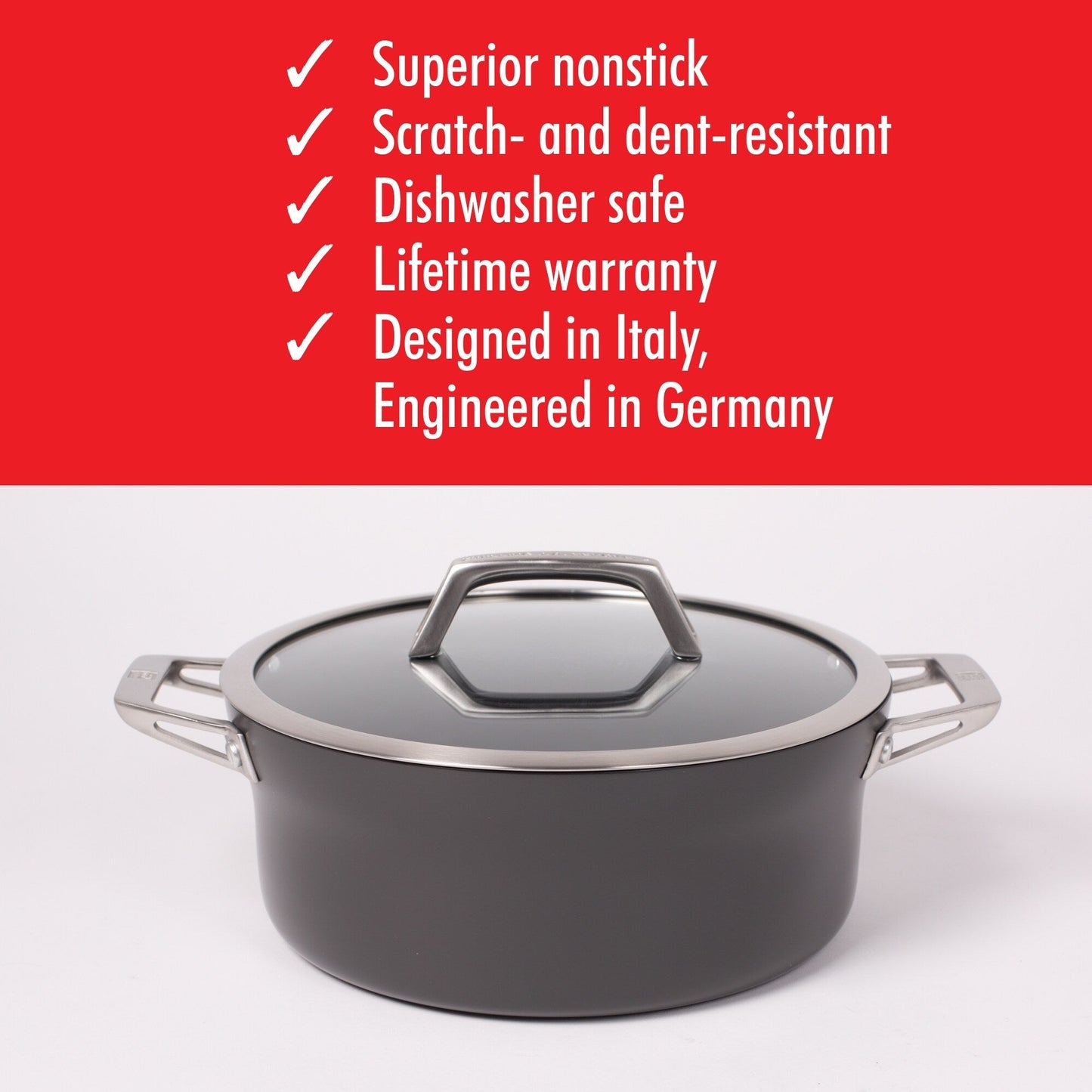 ZWILLING Motion Dutch Oven aus hartanodisiertem Aluminium mit Antihaftbeschichtung
