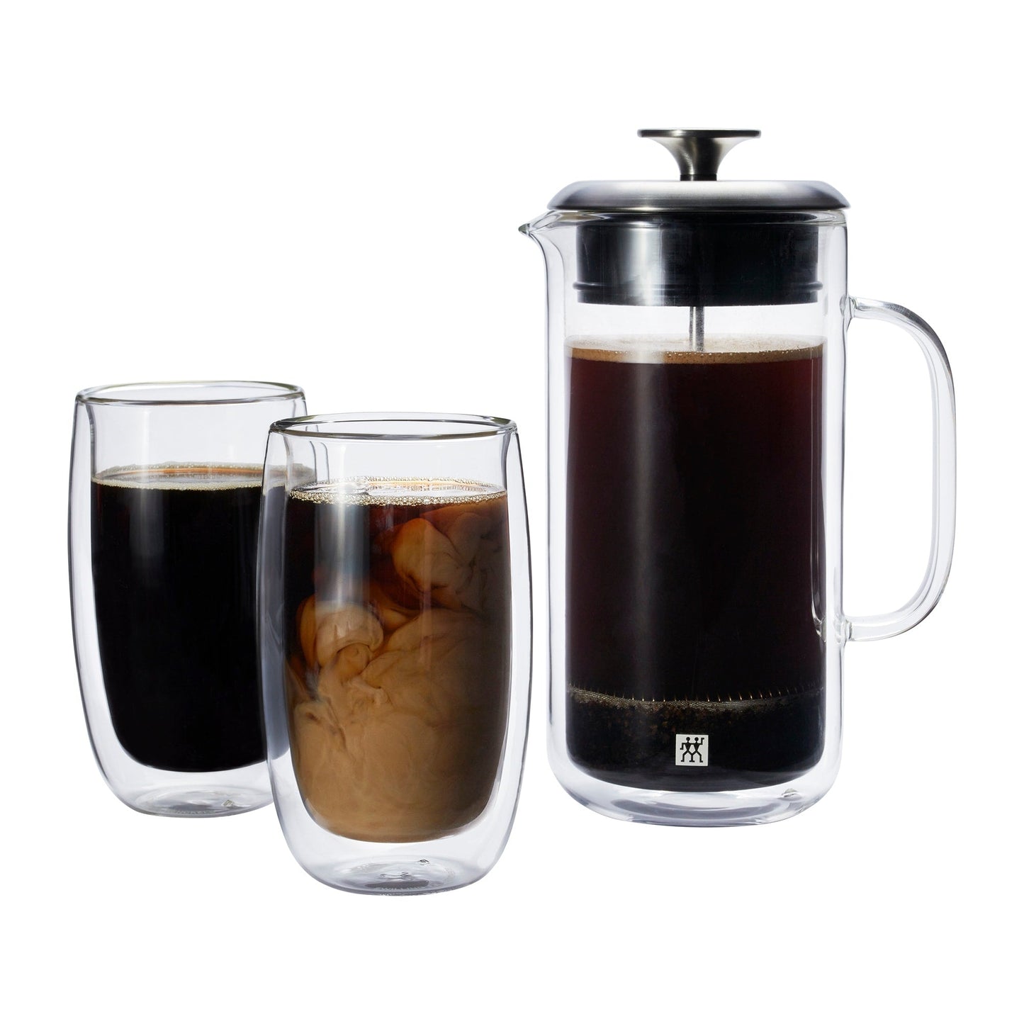 Zwilling Sorrento Doppelwandige French Press und Latte-Glas – Transparent – 27 oz