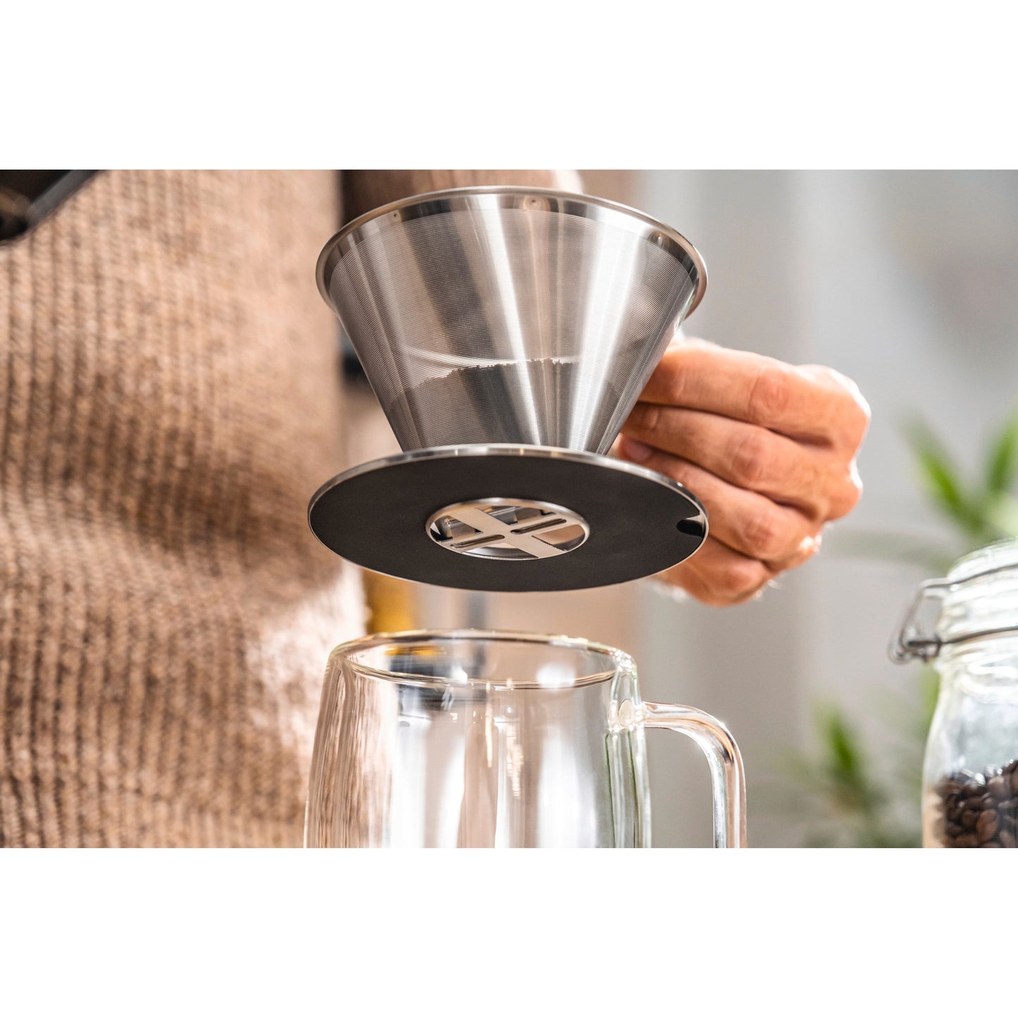 ZWILLING Sorrento Pour Over Kaffeefilter aus Edelstahl – Silber – 1 Stück