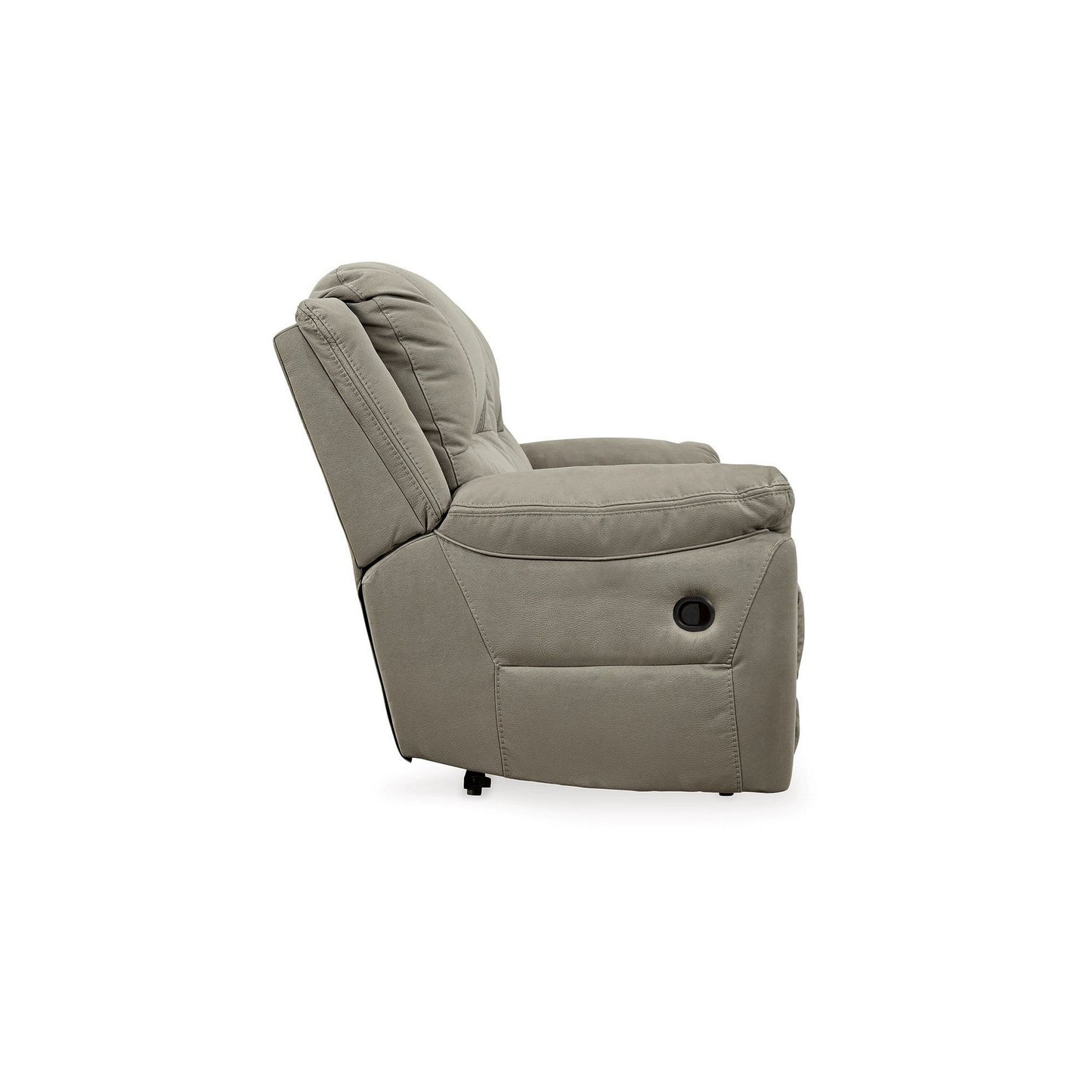 Zane Manual Recliner Sofa with Zero Wall, Gray Faux Suede 93 Inch