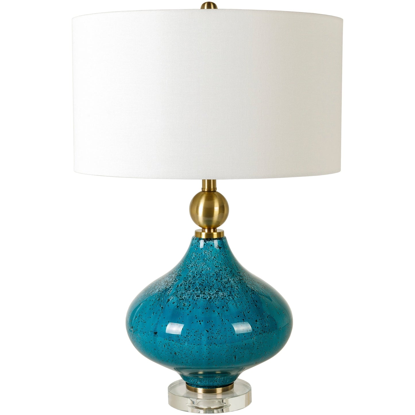 Zayaan Tischlampe aus bemaltem Glas in Kürbisform