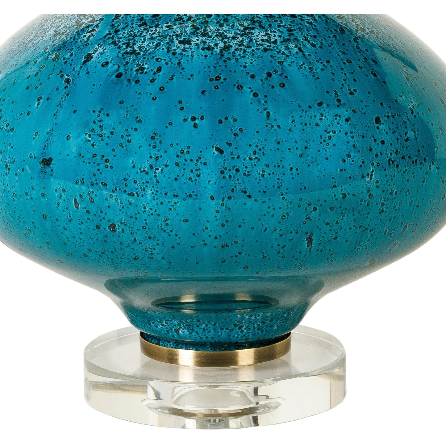 Zayaan Tischlampe aus bemaltem Glas in Kürbisform