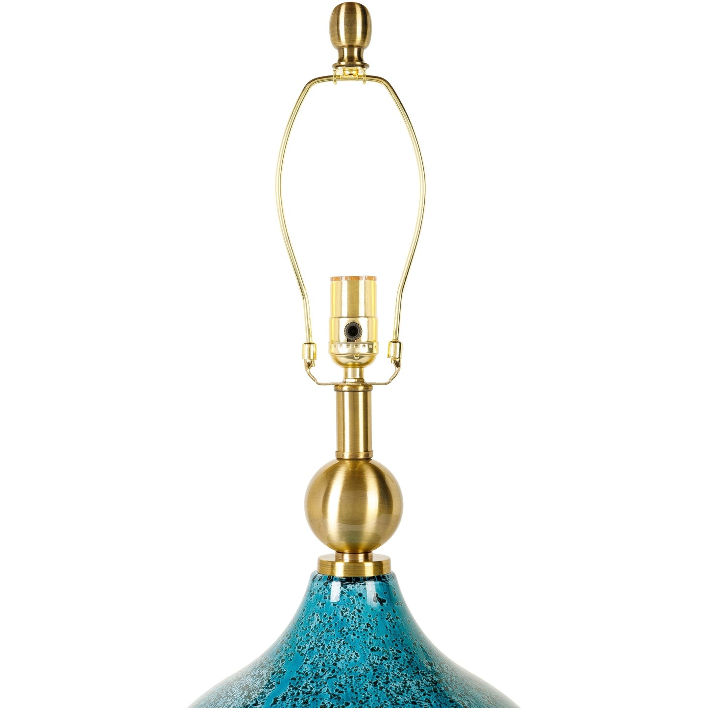 Zayaan Tischlampe aus bemaltem Glas in Kürbisform